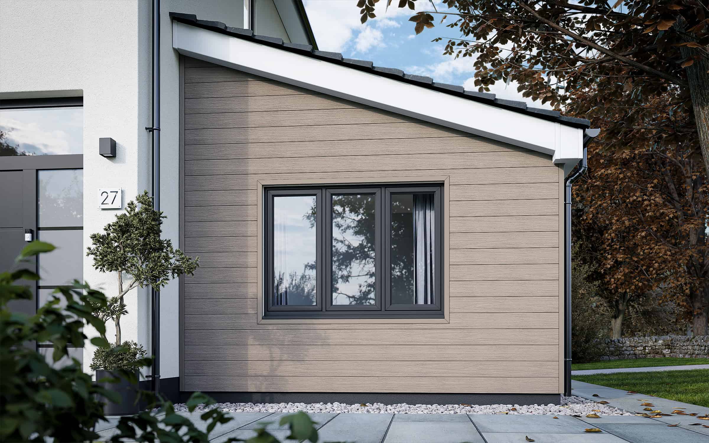 silver birch composite cladding