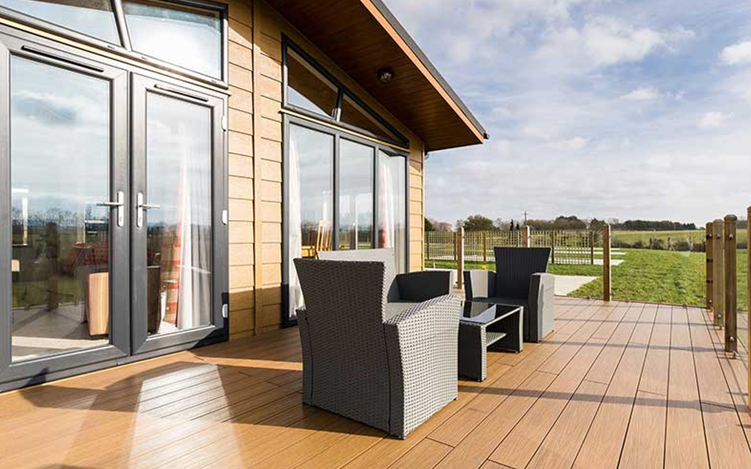 holiday park deluxe teak decking