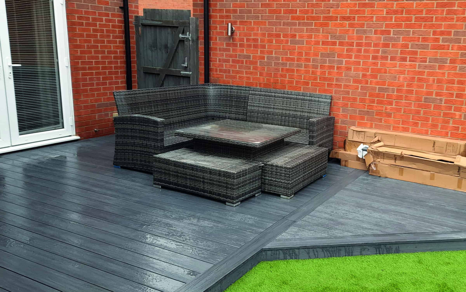 how to fix standing water on composite decking