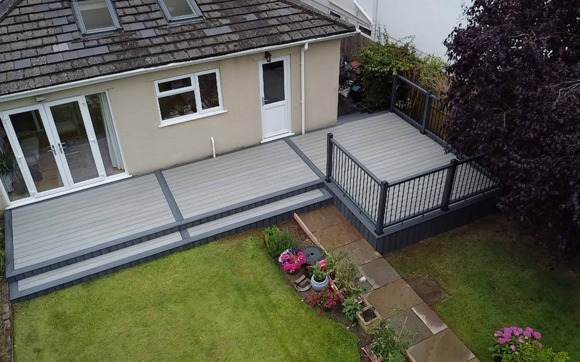 silver birch composite decking