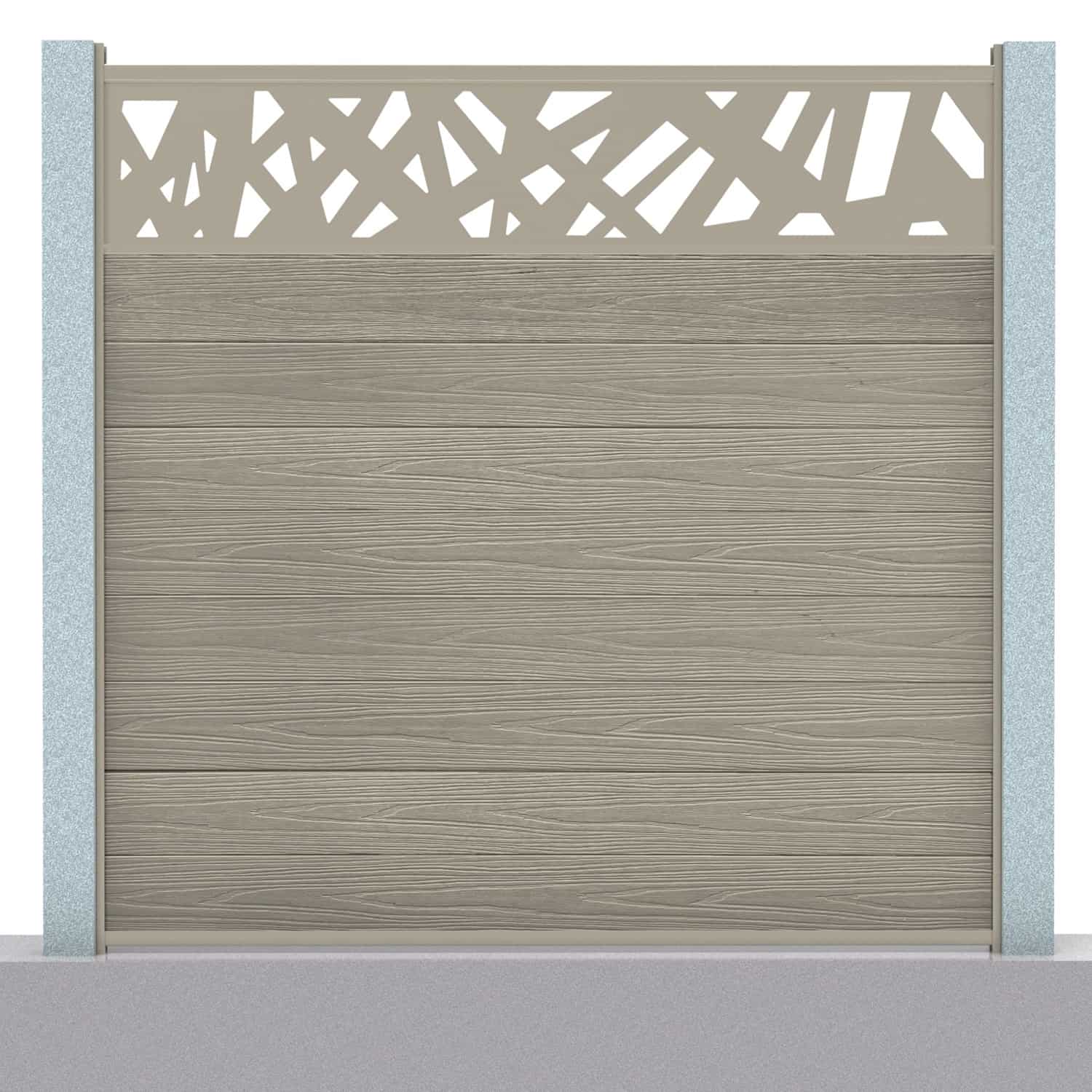 Deluxe Composite Fence Panel Set - Contemporary Design