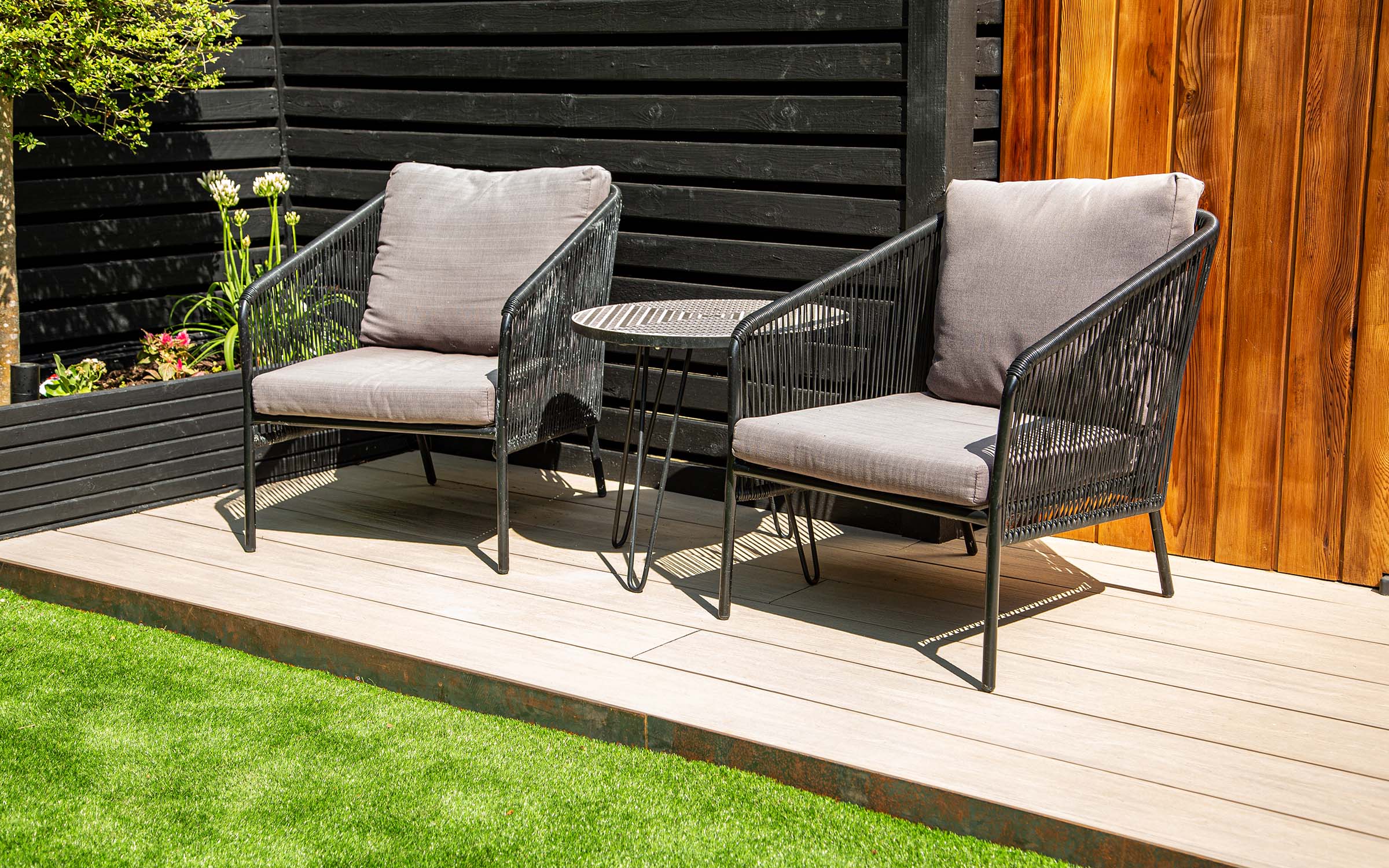 ash white composite decking project