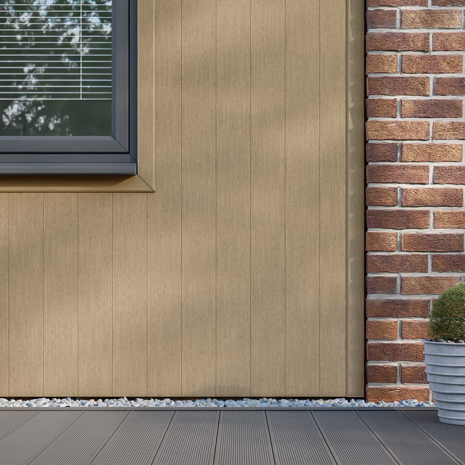 NeoTimber Classic Cladding Board - Brushed timber finish