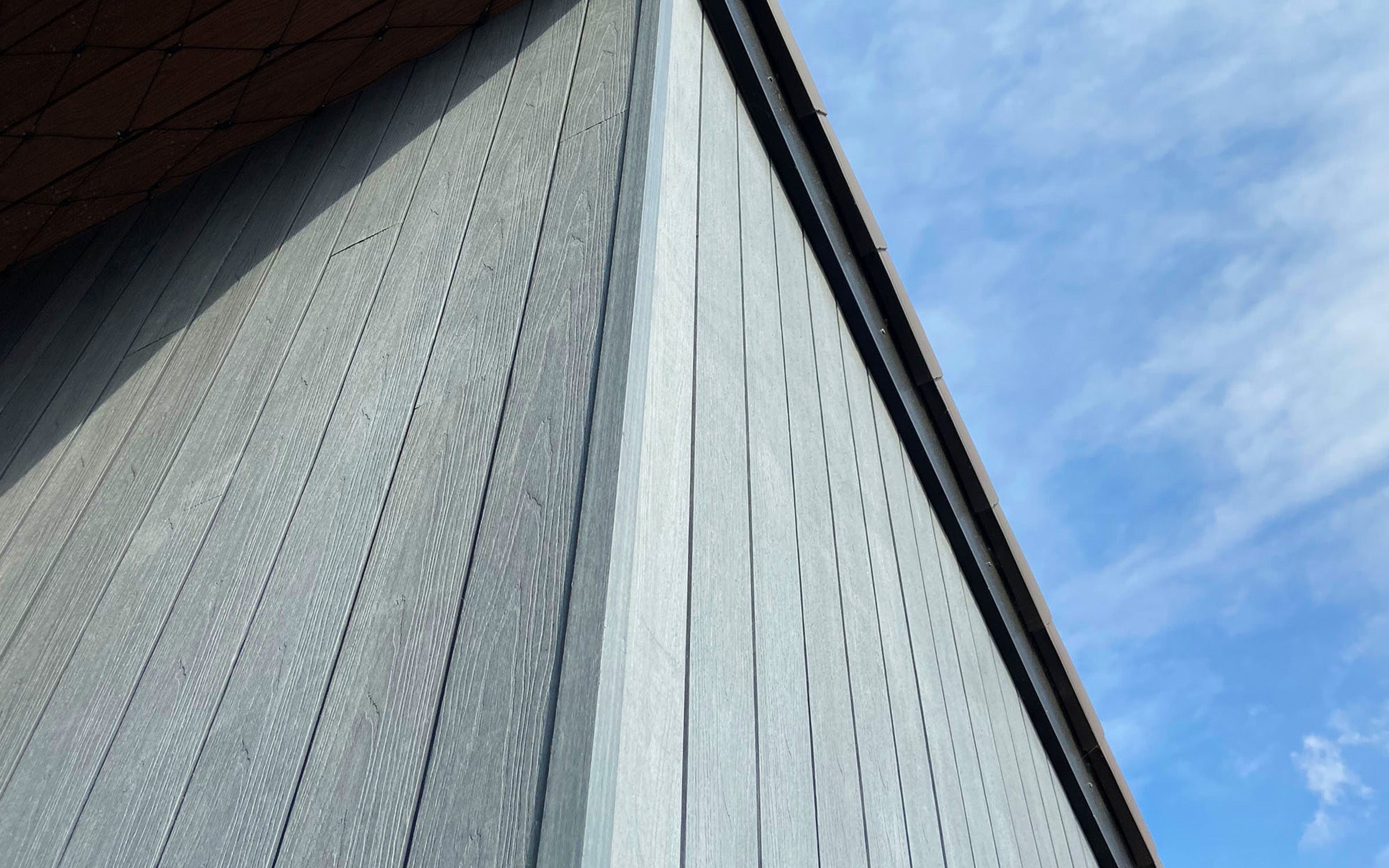 NeoTimber Composite Cladding Samples - Grey cladding install