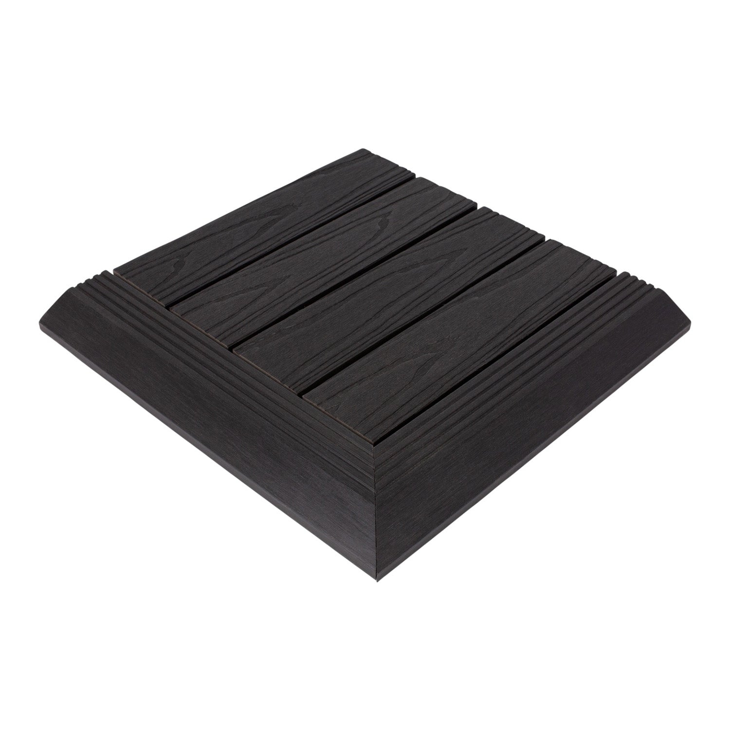 Deluxe composite decking tiles - finished with edging