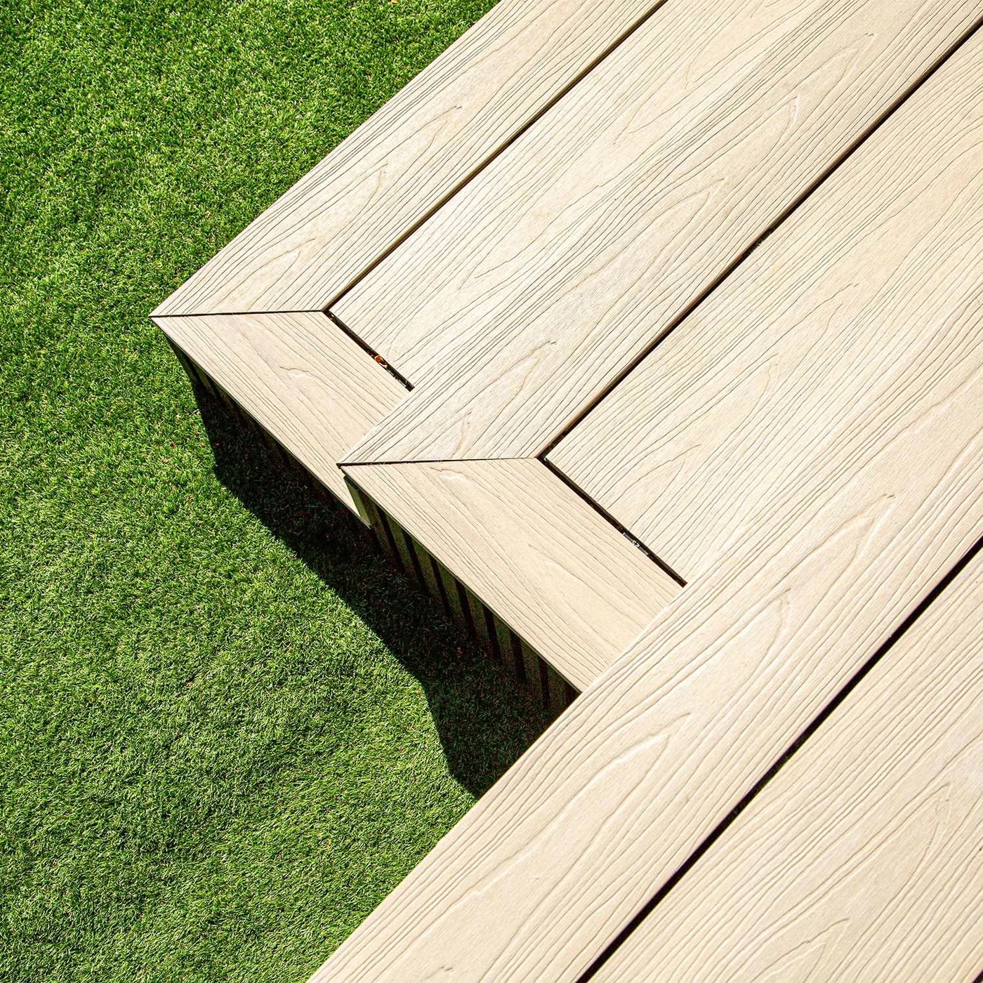 NeoTimber Deluxe Solid Composite Decking – Ash White – Lifestyle Deck View