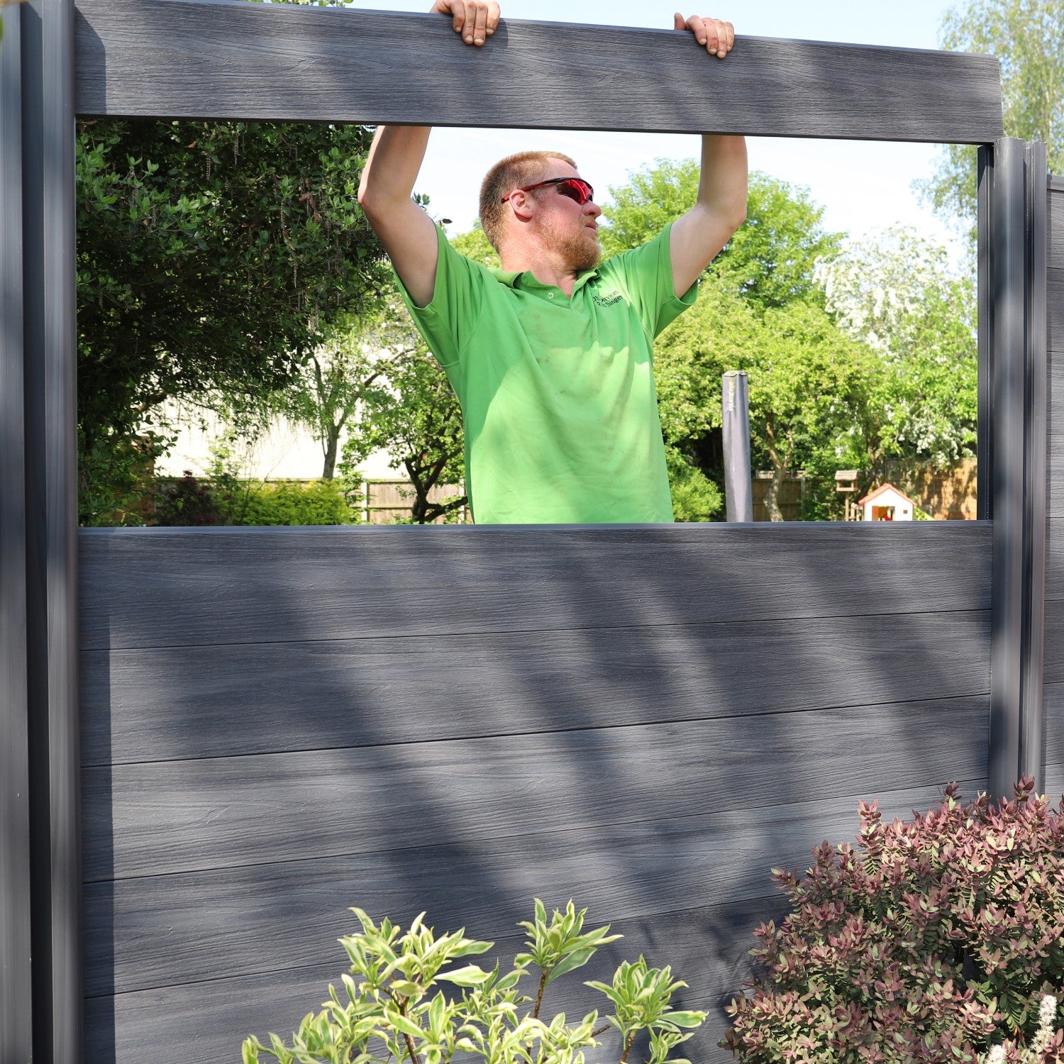Deluxe Composite Fence Panel Set - Seamless installation