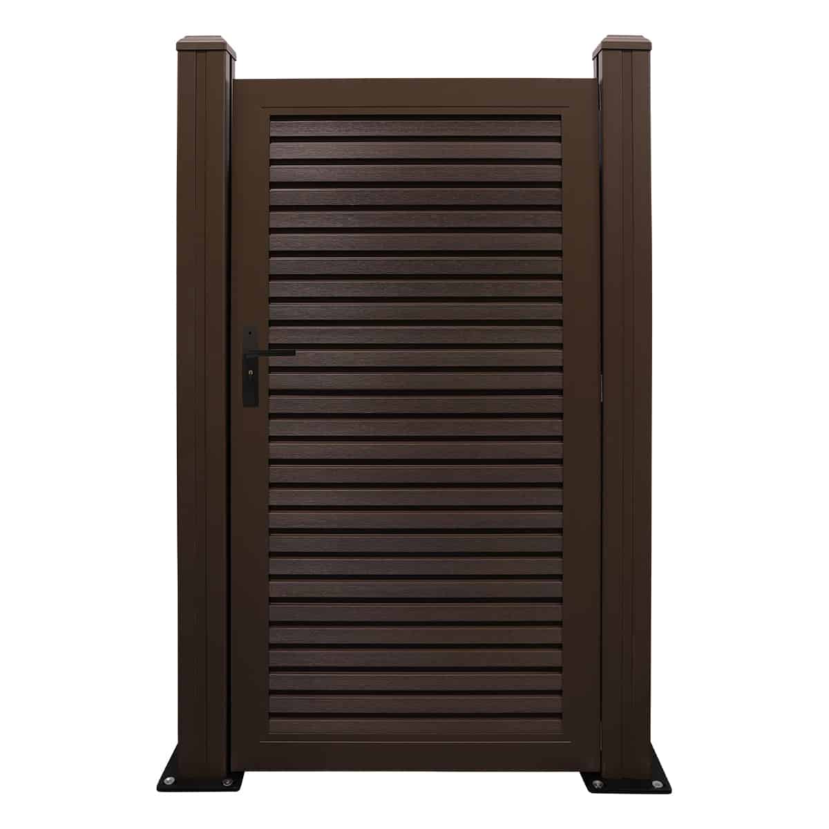 Chocolate Slatted Composite Gate