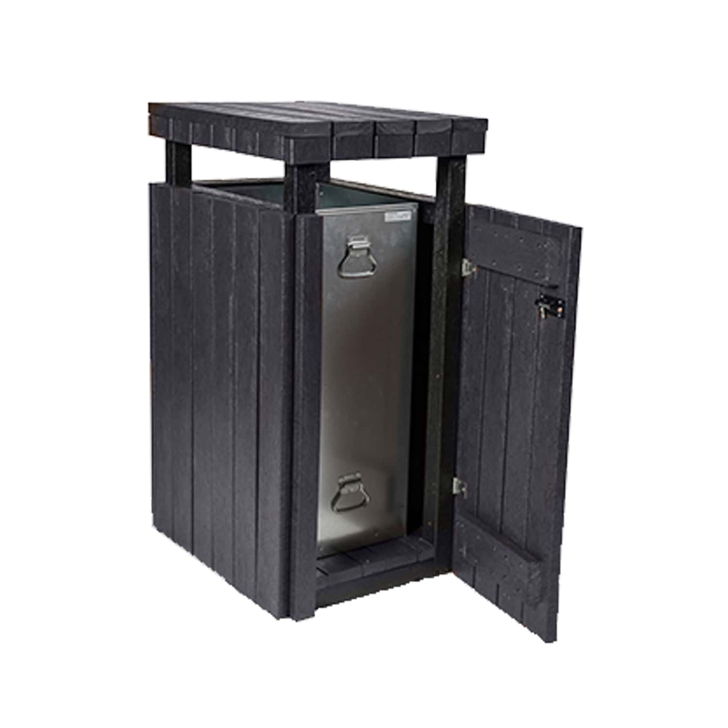 Recycled plastic swing litter bin