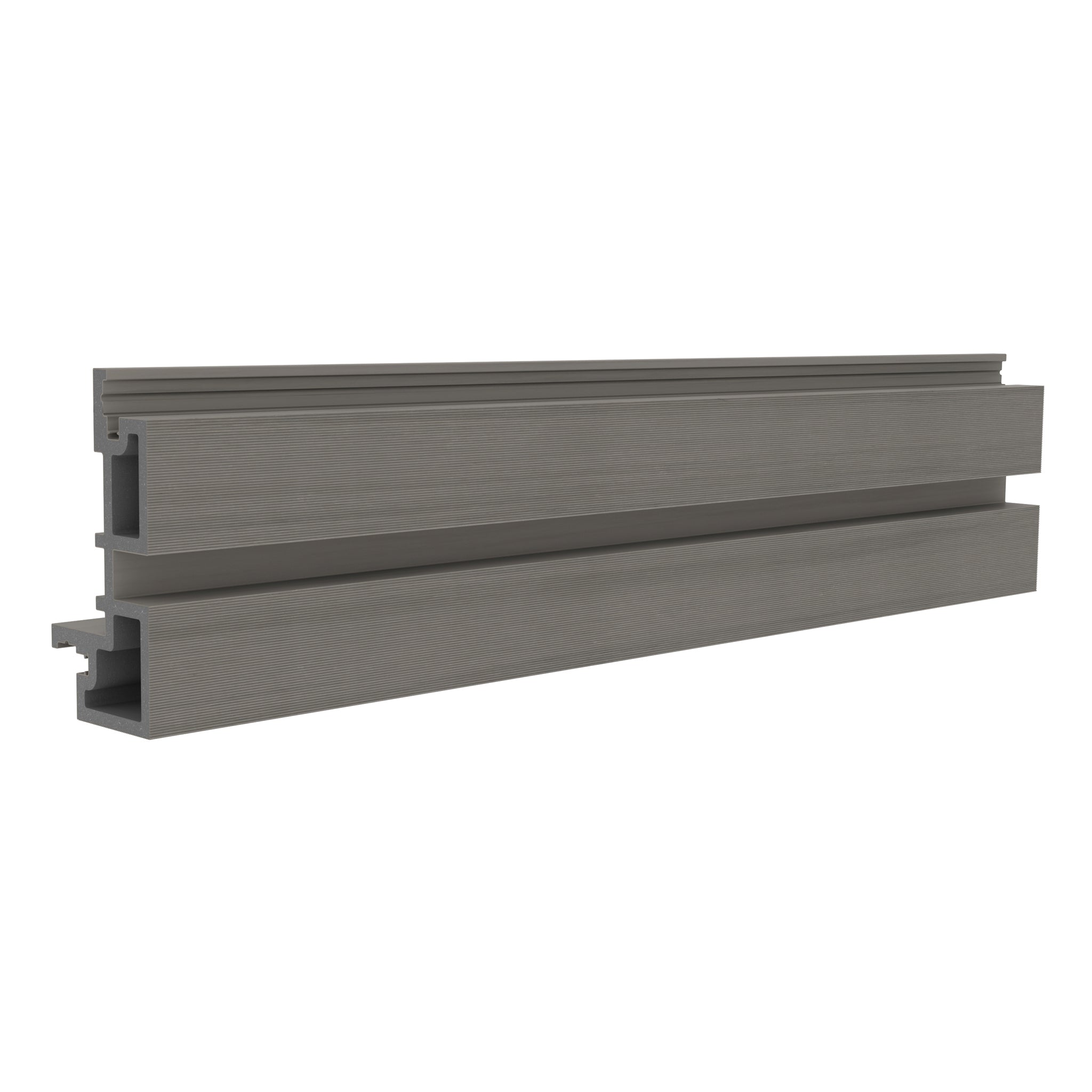 NeoTimber Slatted Composite Cladding External Corner Trim – Antique – Angled Close Up
