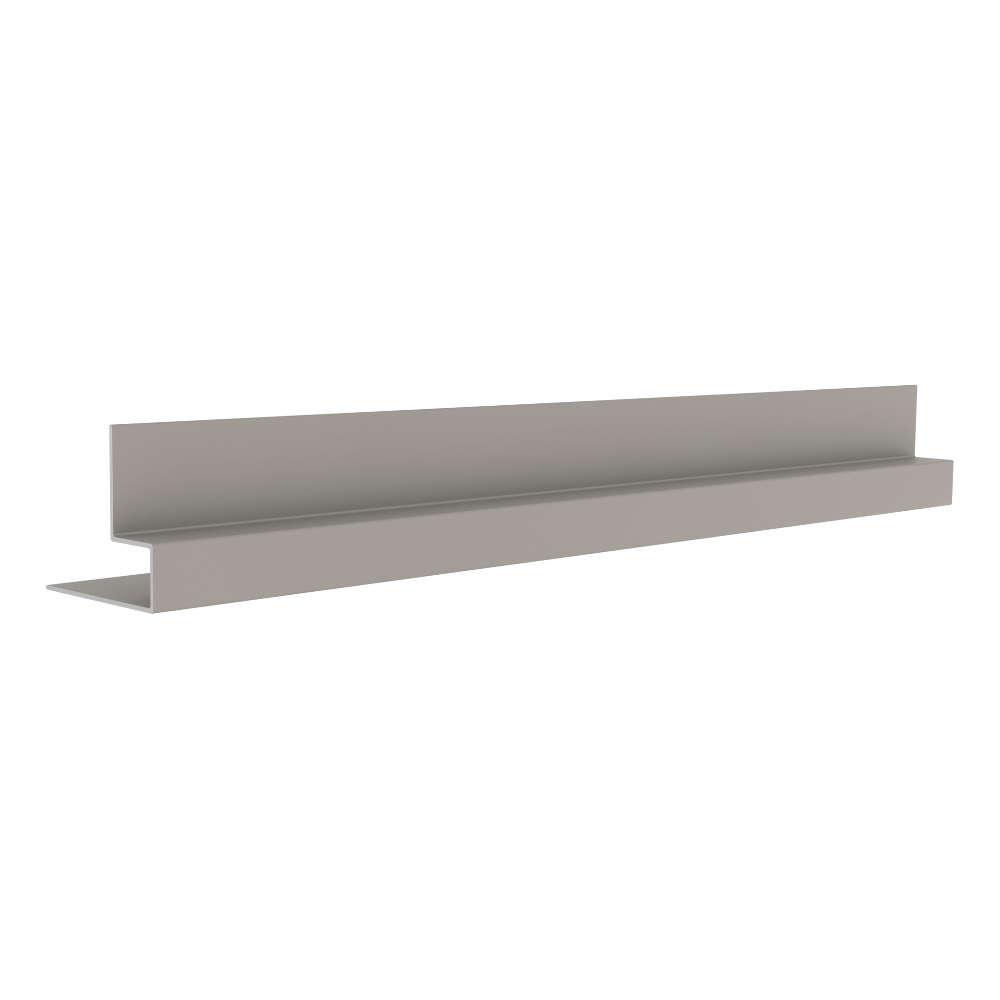 NeoTimber Classic & Deluxe Composite Cladding End Trim – Silver Birch – Angled Close Up