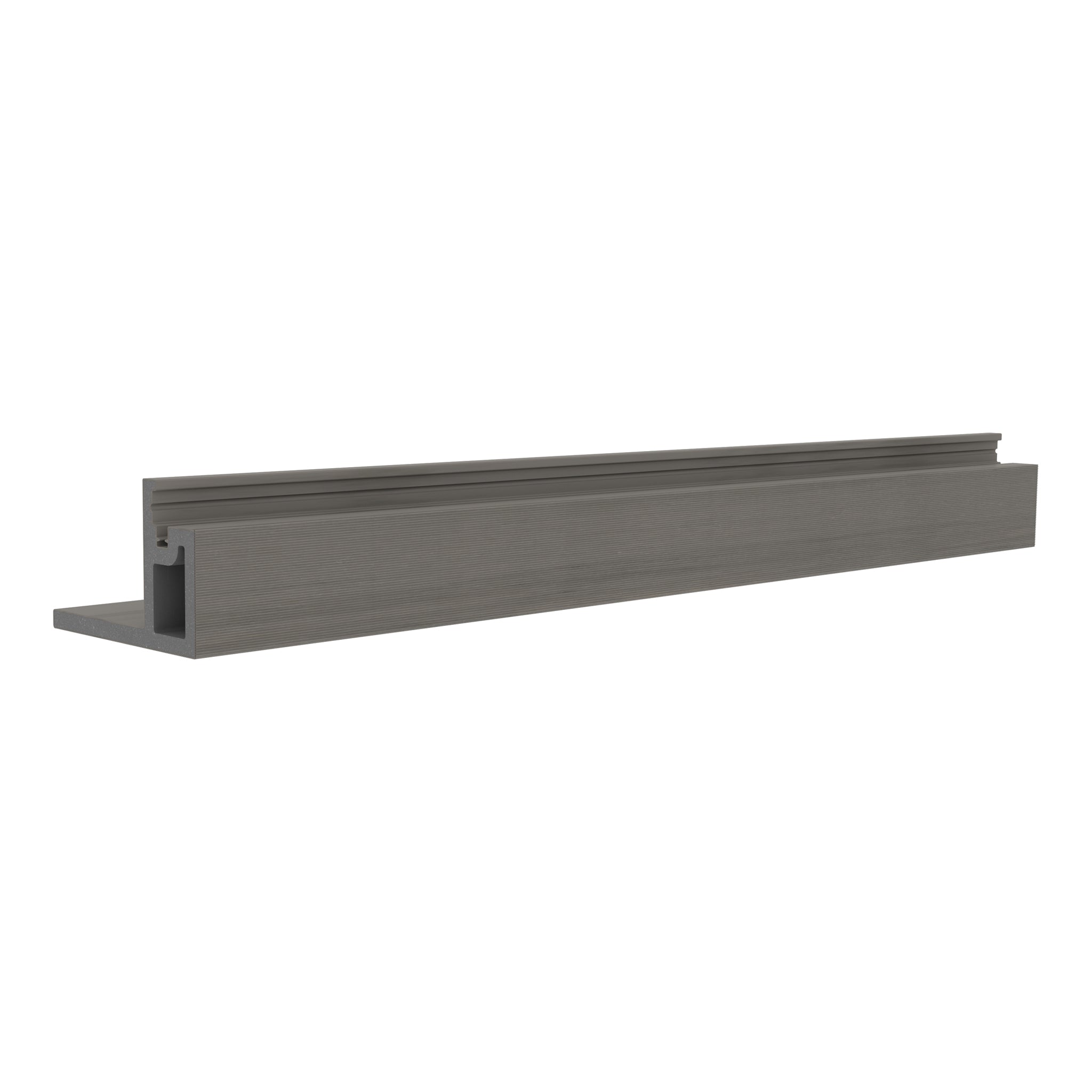 NeoTimber Slatted Composite Cladding End Trim – Antique – Angled Close Up