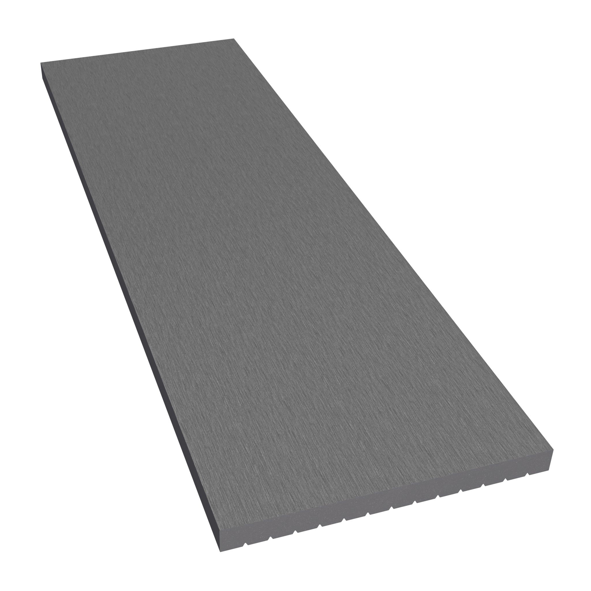 NeoTimber Classic Composite Cladding Fascia Board – Grey – Angled Close-Up