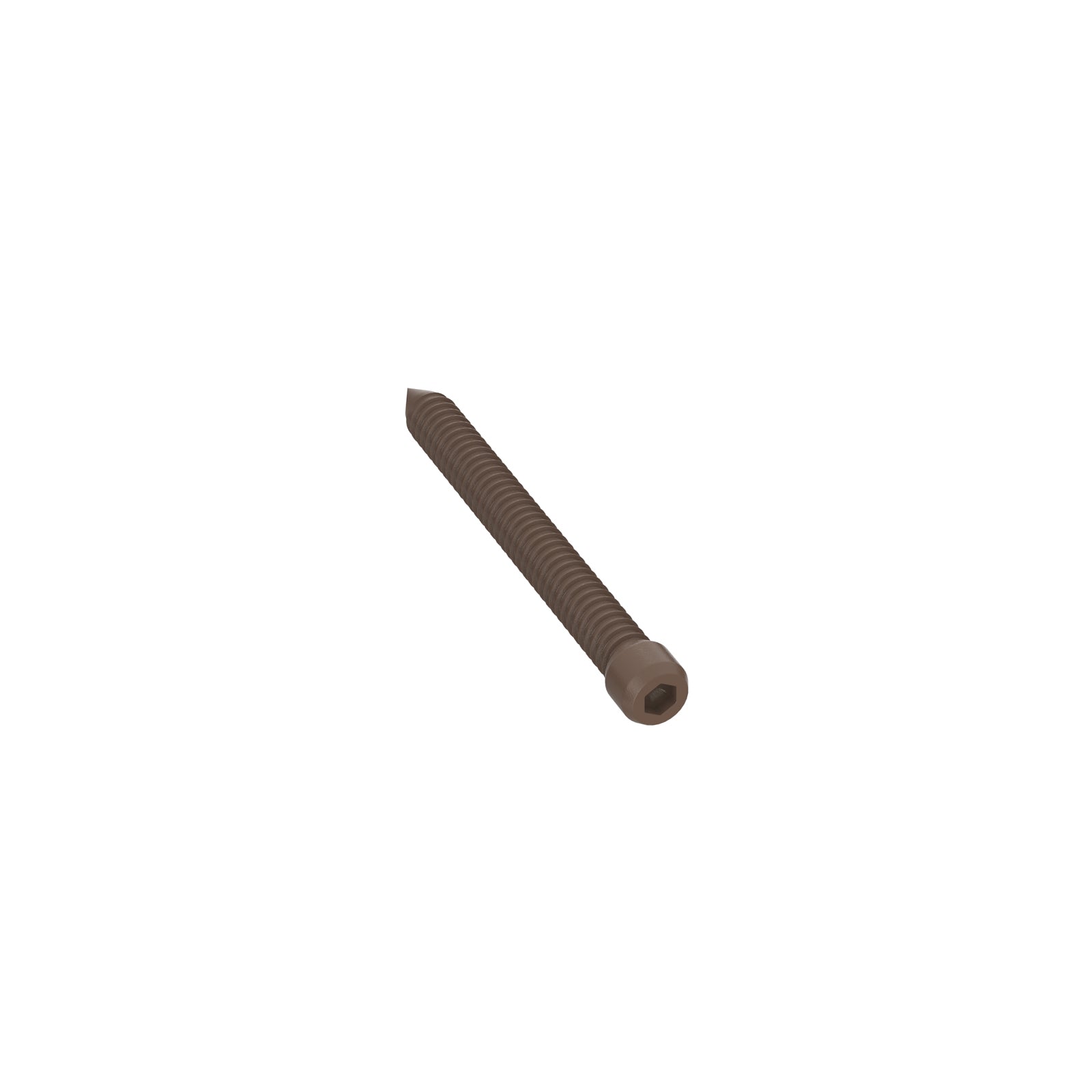 NeoTimber Coloured Composite Decking Screws – Teak - Angled Close Up