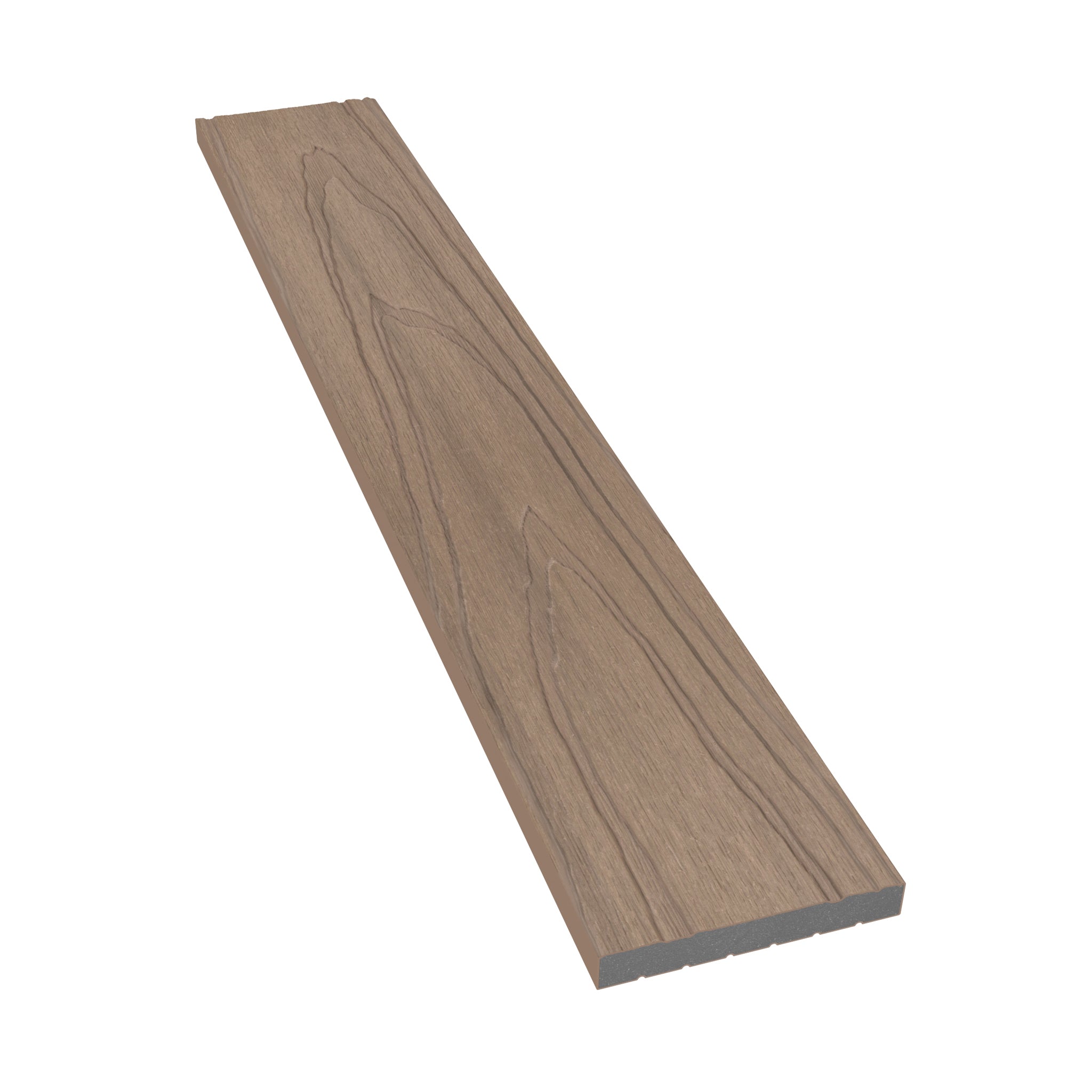 NeoTimber Deluxe Composite Decking Skirting Trim – Oak – Angled Close Up