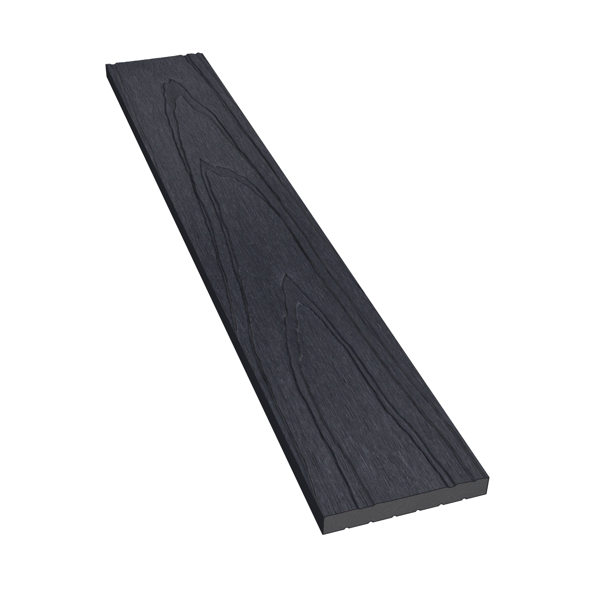 NeoTimber Deluxe & Slatted Composite Cladding Skirting Trim – Charcoal – Angled Close Up