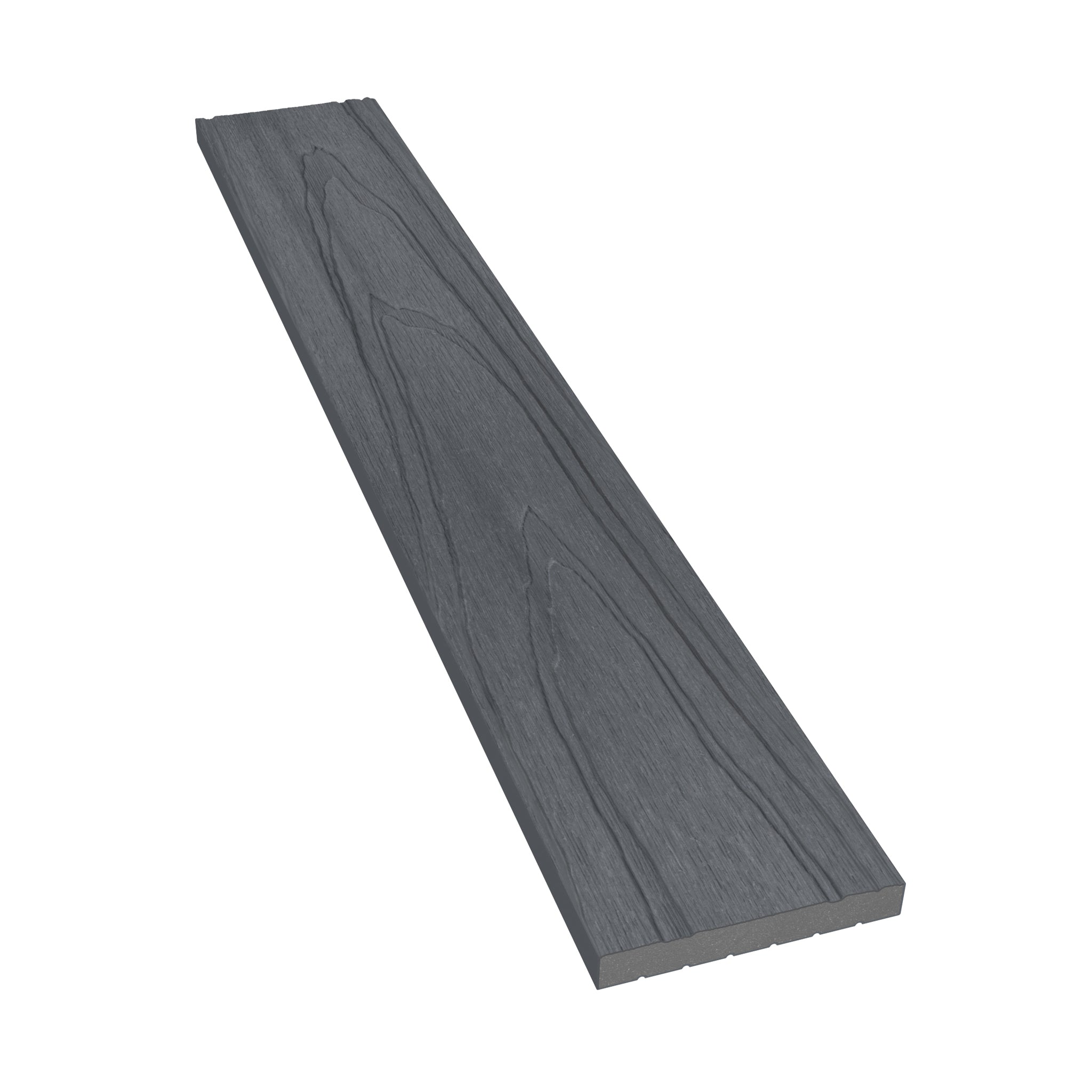 NeoTimber Deluxe & Slatted Composite Cladding Skirting Trim – Grey – Angled Close Up