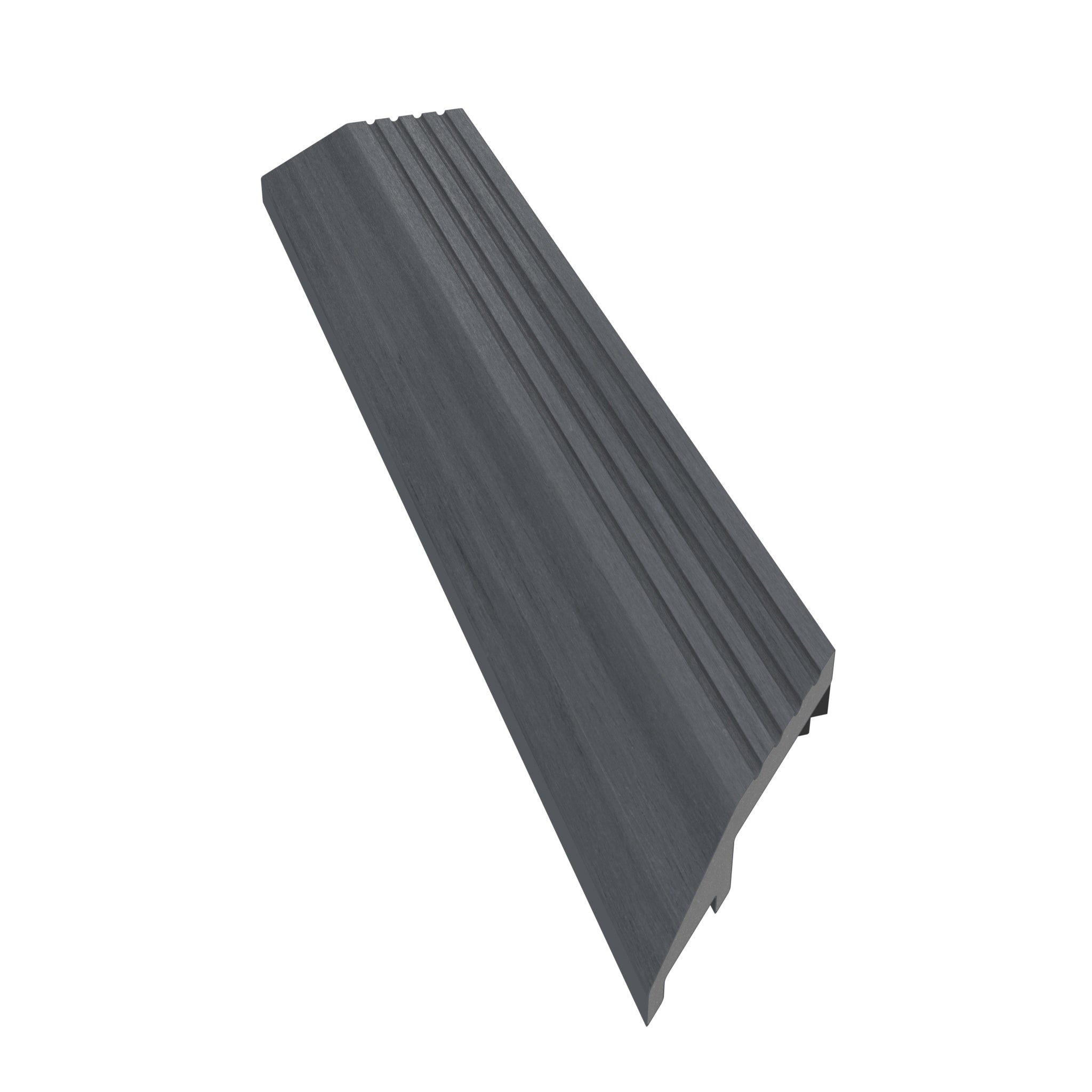 NeoTimber Deluxe Deck Tile Corner Edge Ramps Composite Decking – Grey – Angled Close Up