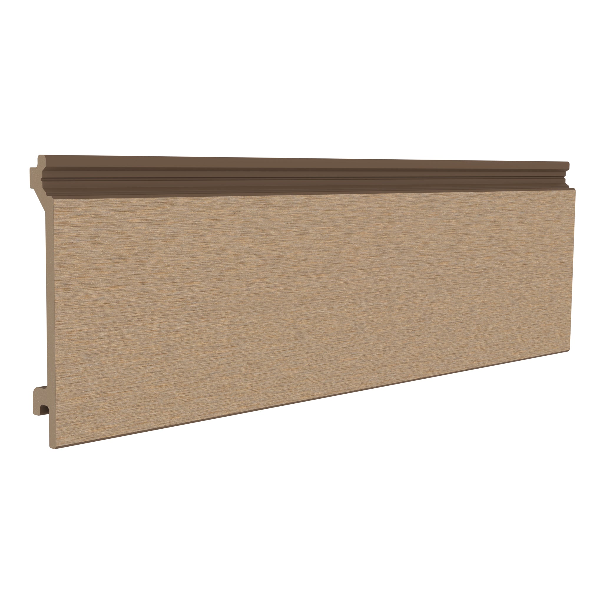 NeoTimber Classic Composite Cladding Board – Teak – Angled Close Up