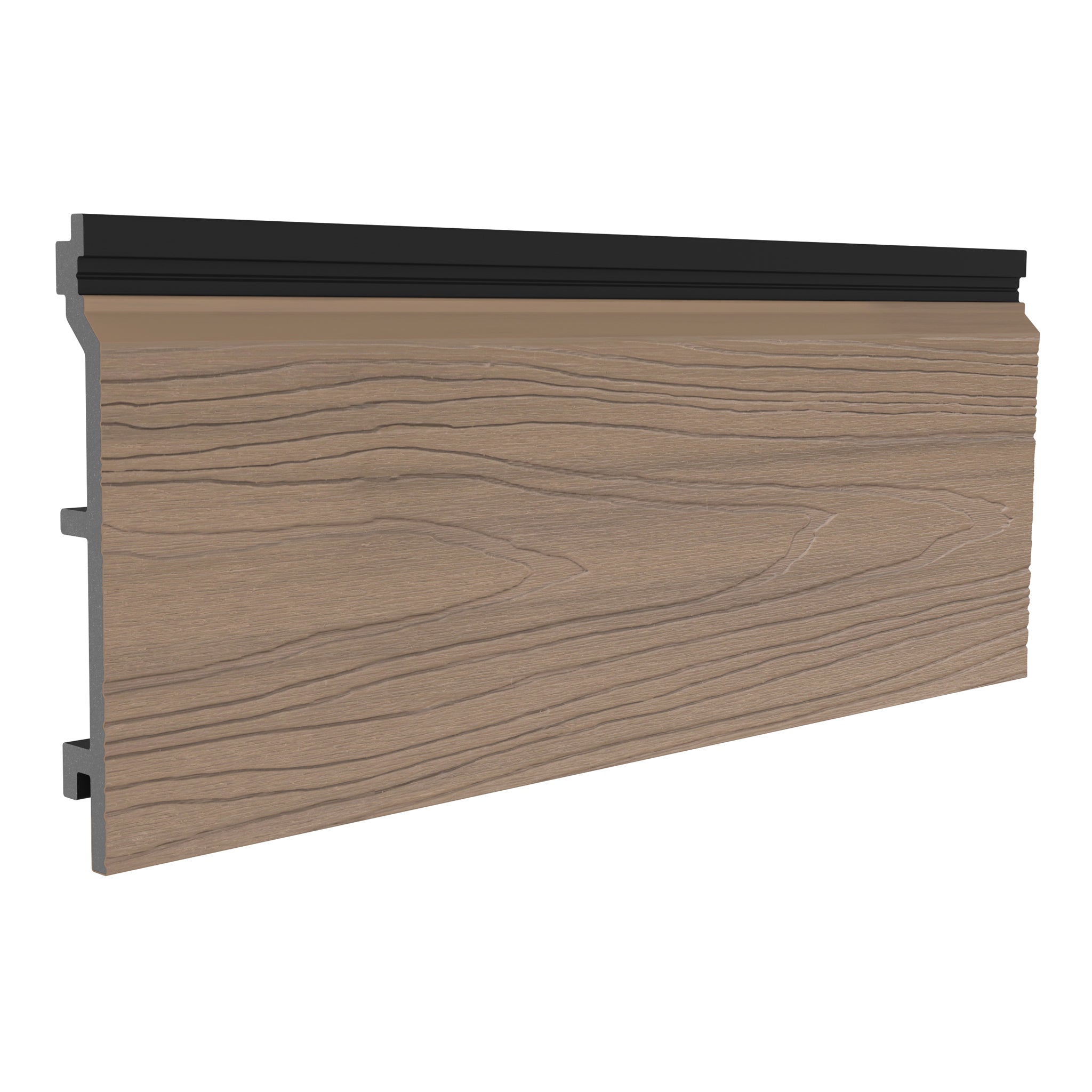 NeoTimber Deluxe Woodgrain Composite Cladding Board – Oak – Angled Close Up