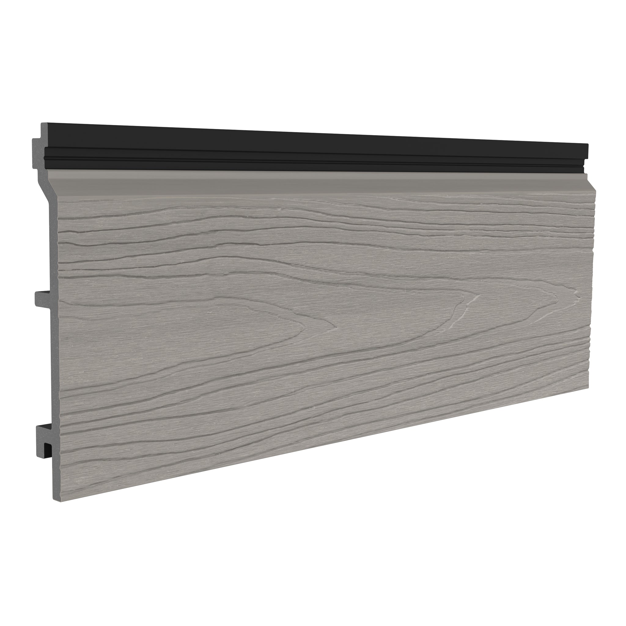 NeoTimber Deluxe Woodgrain Composite Cladding Board – Silver Birch – Angled Close Up