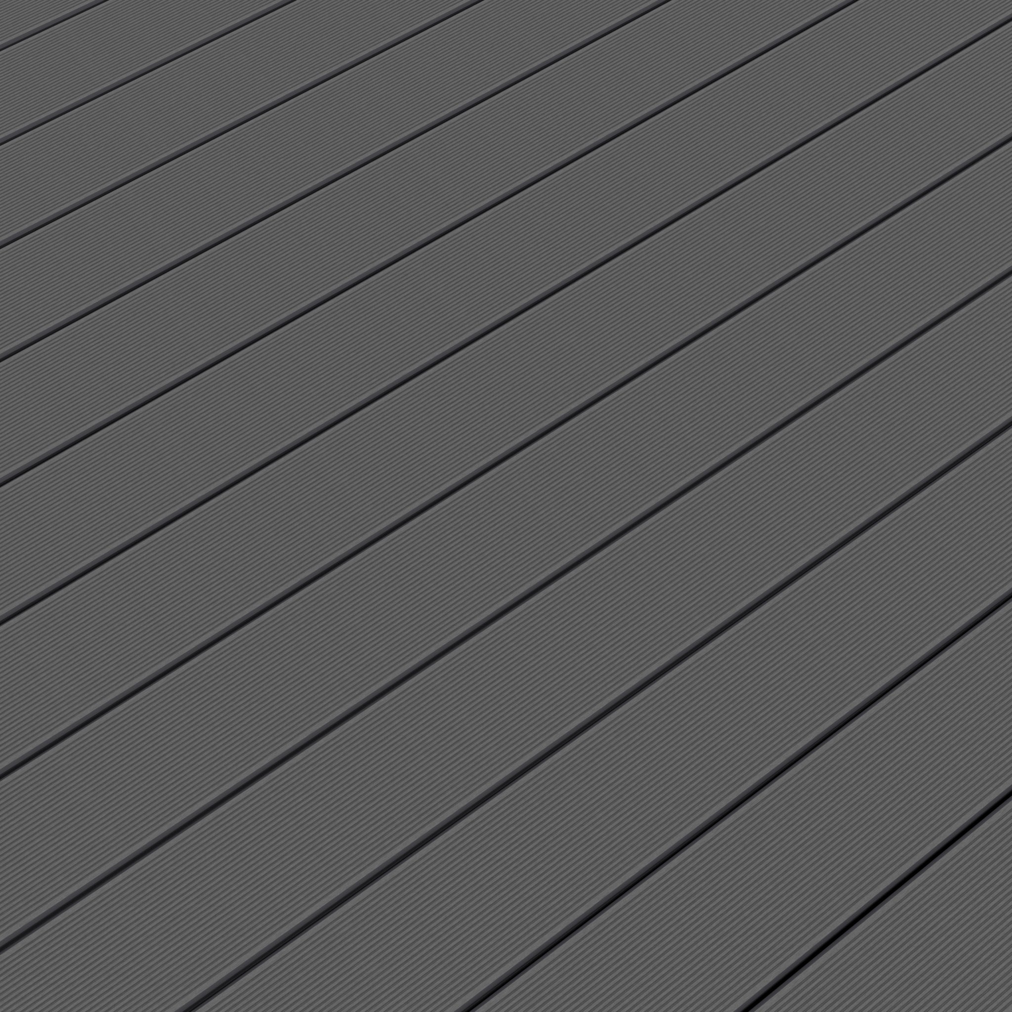 NeoTimber Classic Hollow Composite Decking – Grey – Angled Close Up - Grooved