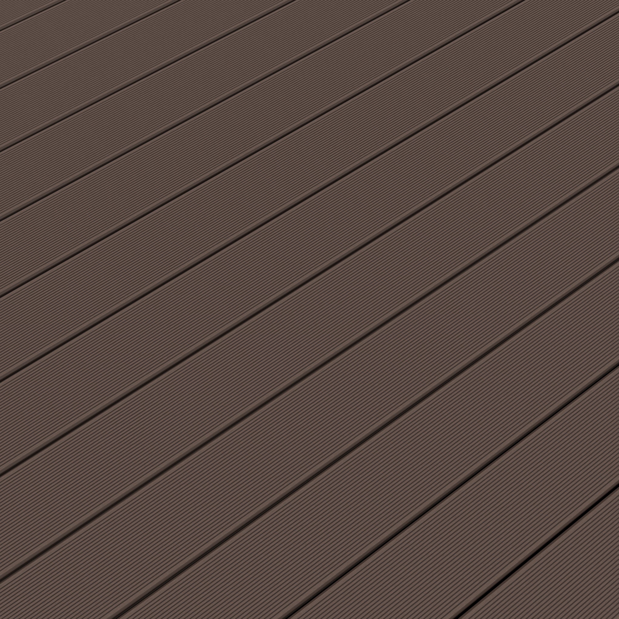NeoTimber Classic Solid Composite Decking – Chocolate – Surface Texture Detail - Grooved