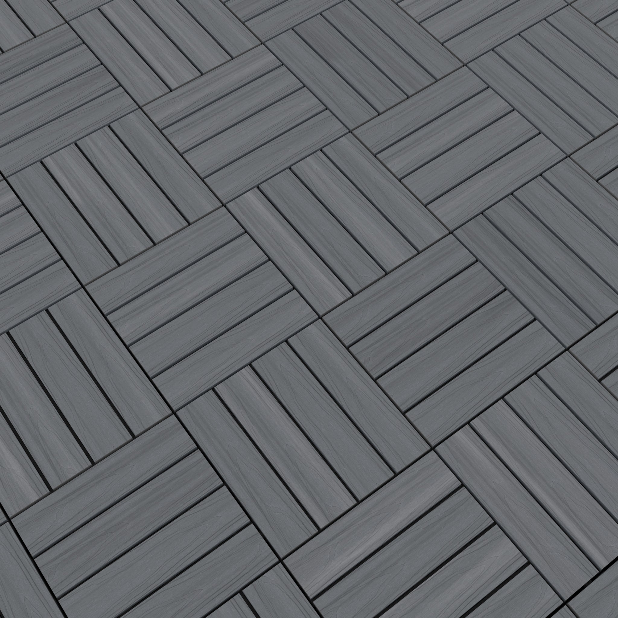 NeoTimber Deluxe Composite Deck Tiles – Grey – In - Situ