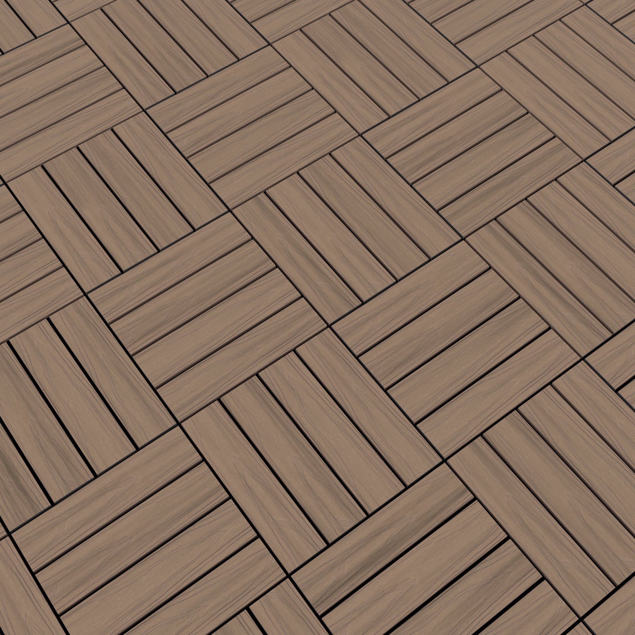 NeoTimber Deluxe Composite Deck Tiles – Oak – In - Situ