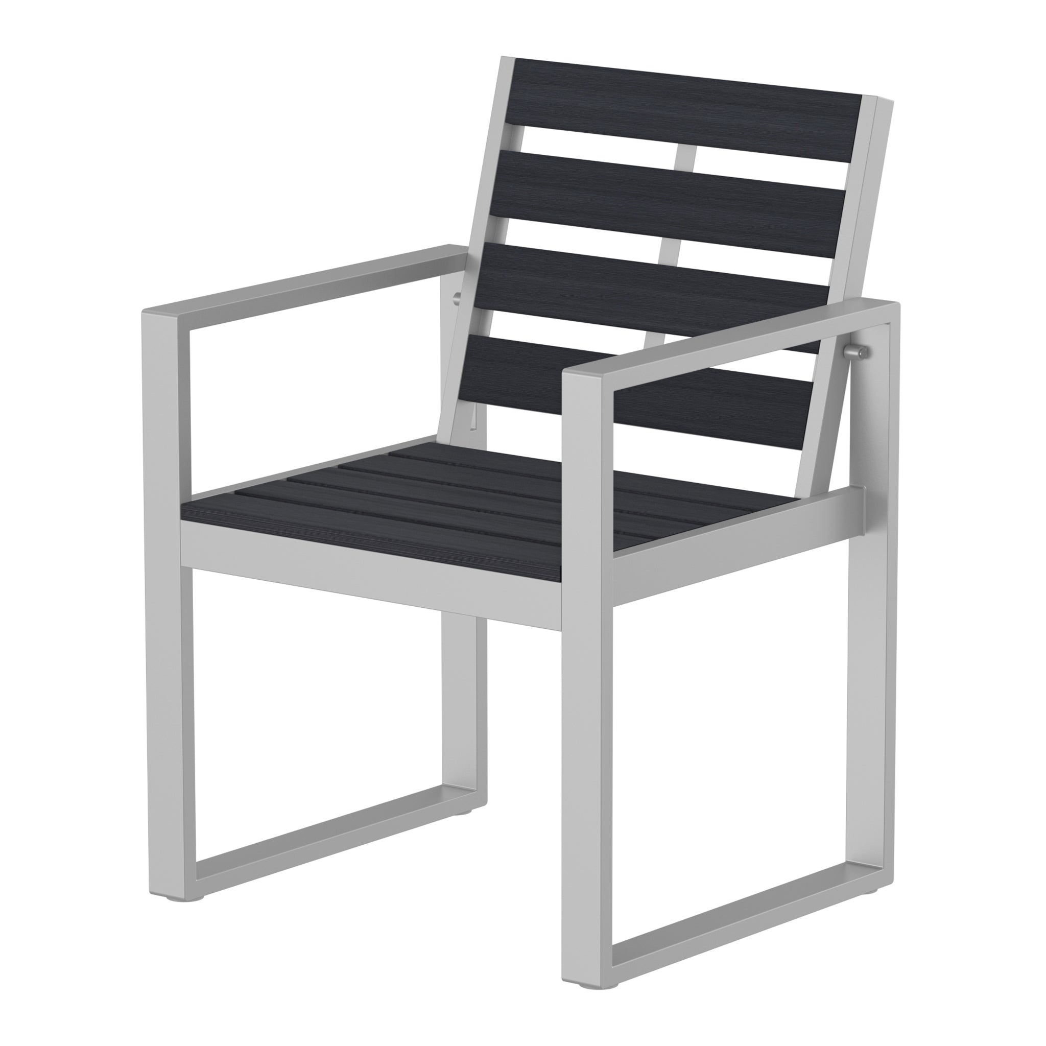 NeoTimber Composite Armchair - Composite Furniture – Charcoal – Angled Close Up