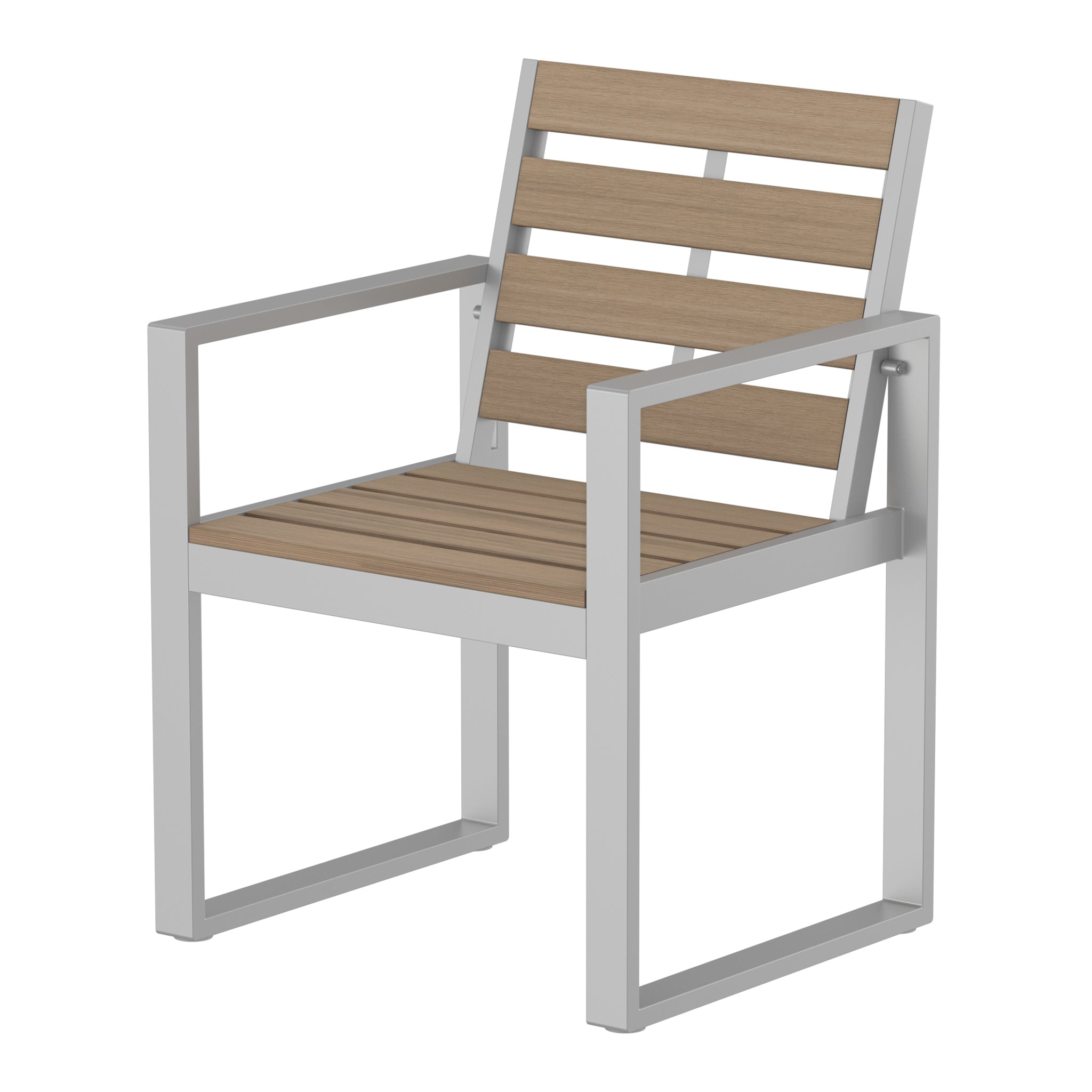 NeoTimber Composite Armchair - Composite Furniture – Oak – Angled Close Up