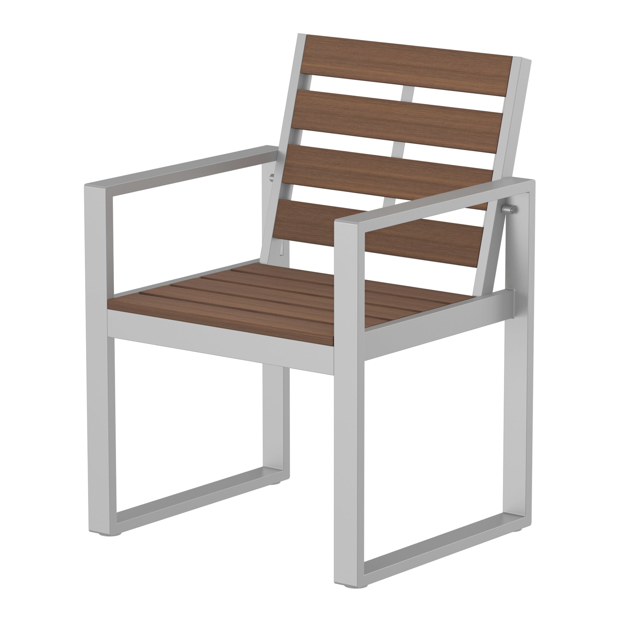 NeoTimber Composite Armchair- Composite Furniture – Teak – Angled Close Up