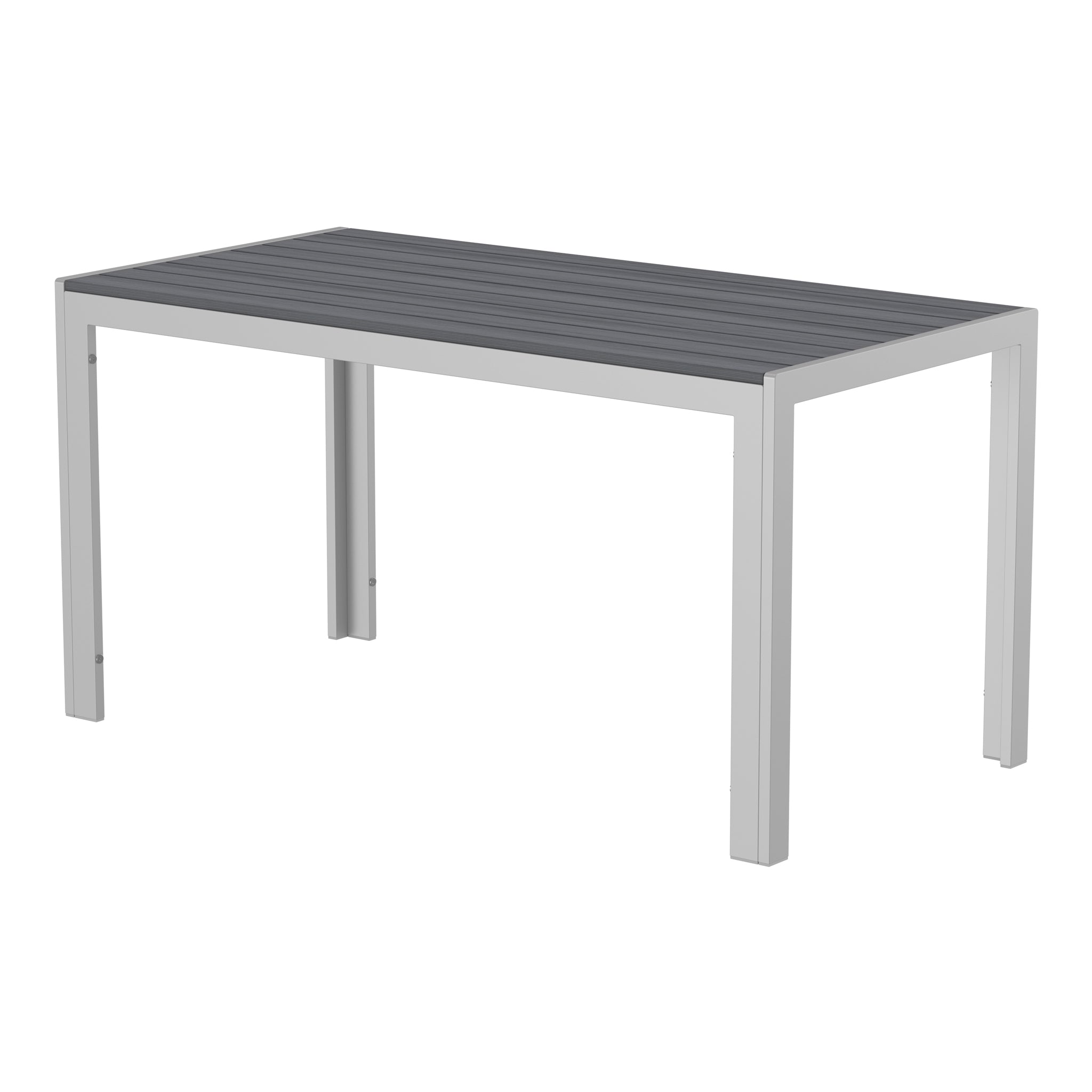 NeoTimber Composite Rectangular Table Composite Furniture – Grey – Angled Close-Up
