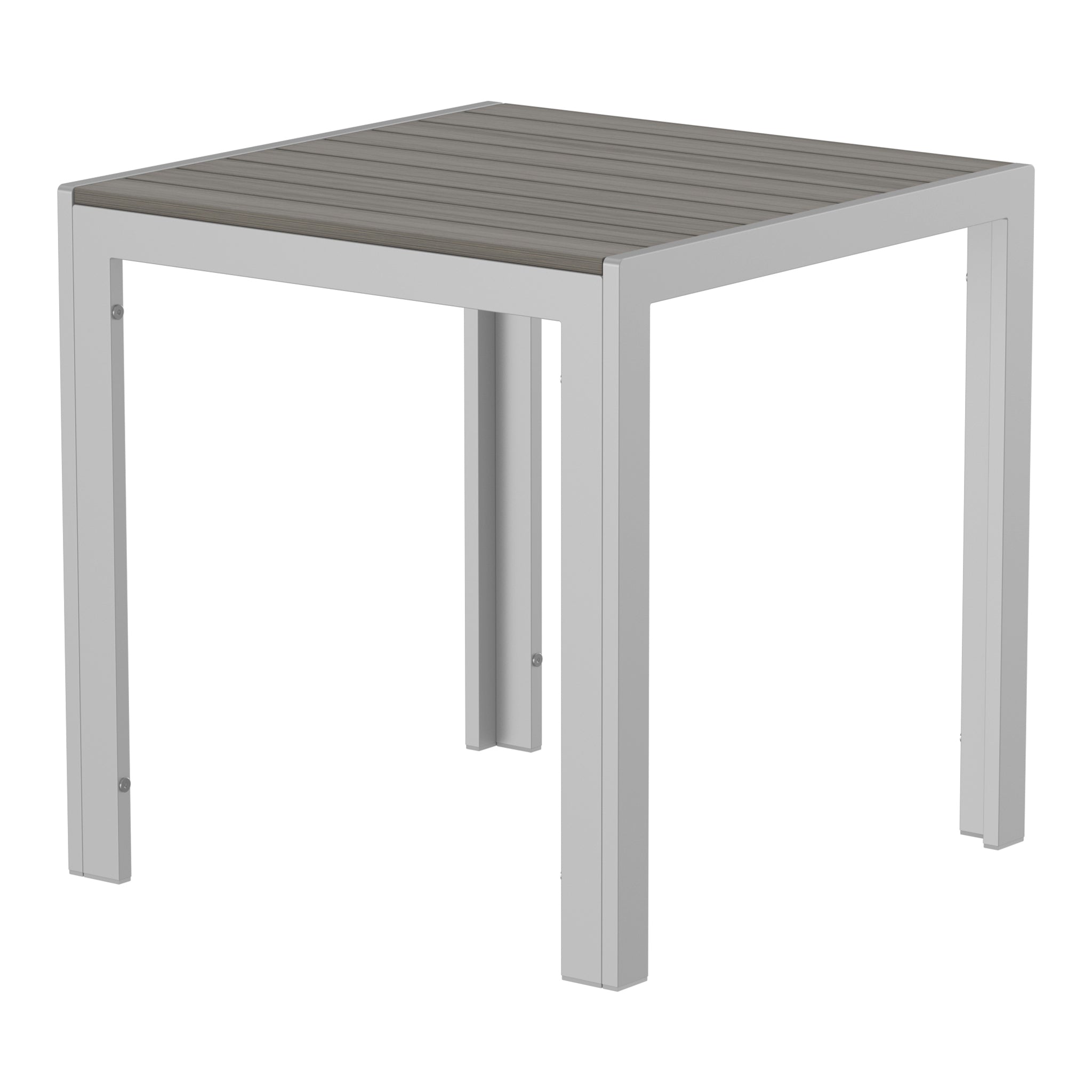 NeoTimber Square Table Composite Furniture – Antique – Angled Close-Up