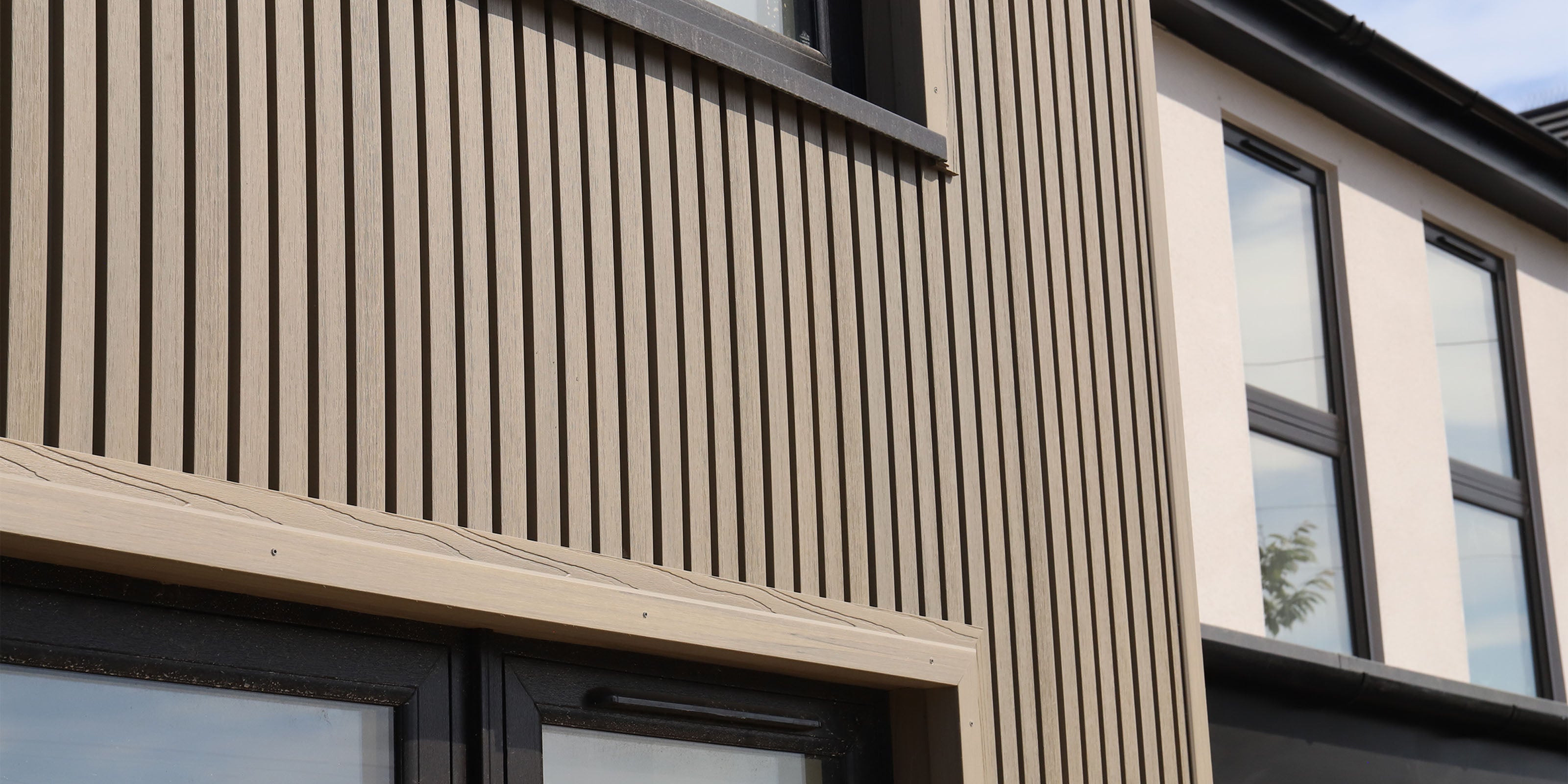 Construction Sector - Slatted composite cladding