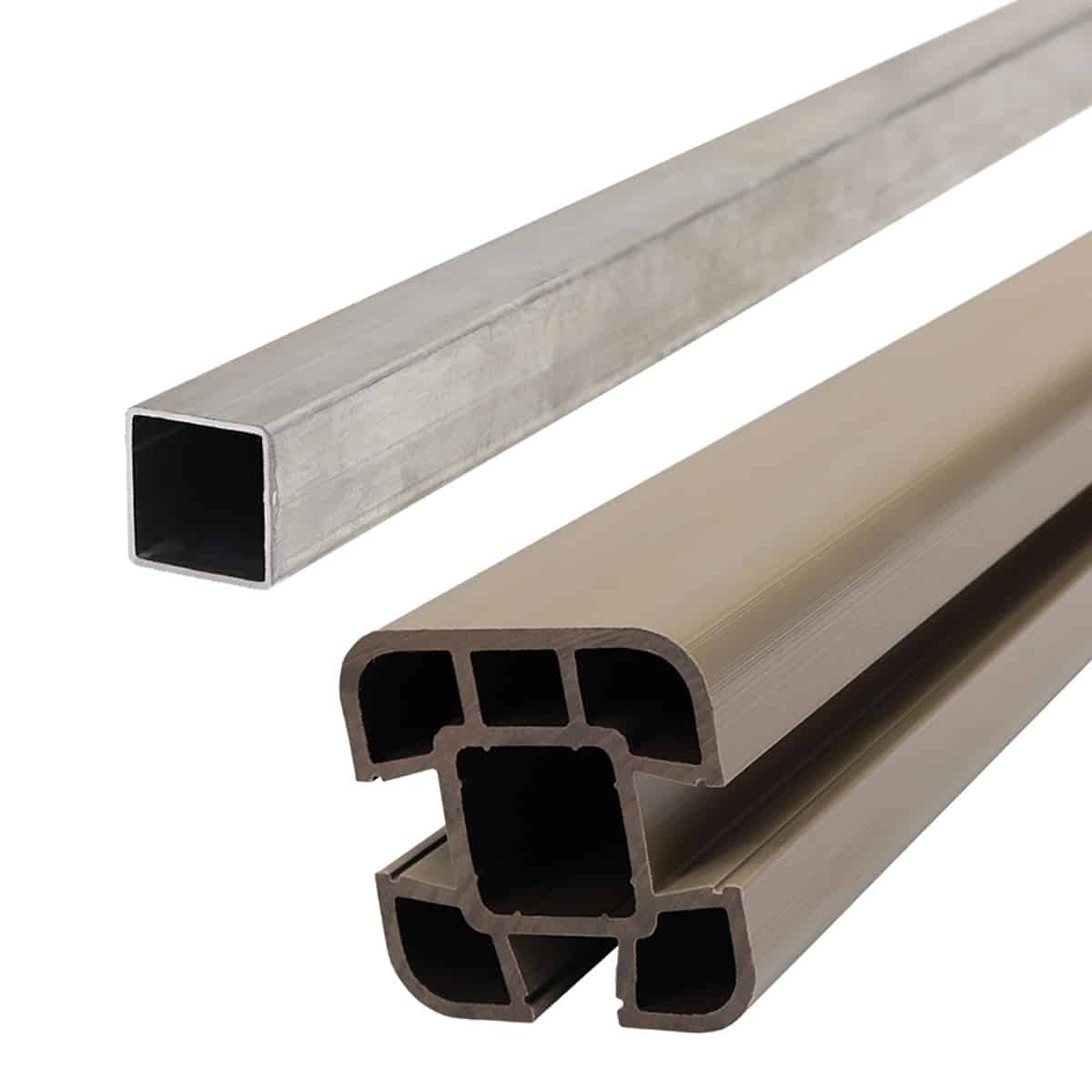 Antique 1.8m Composite Fence Post Set For Soft Ground