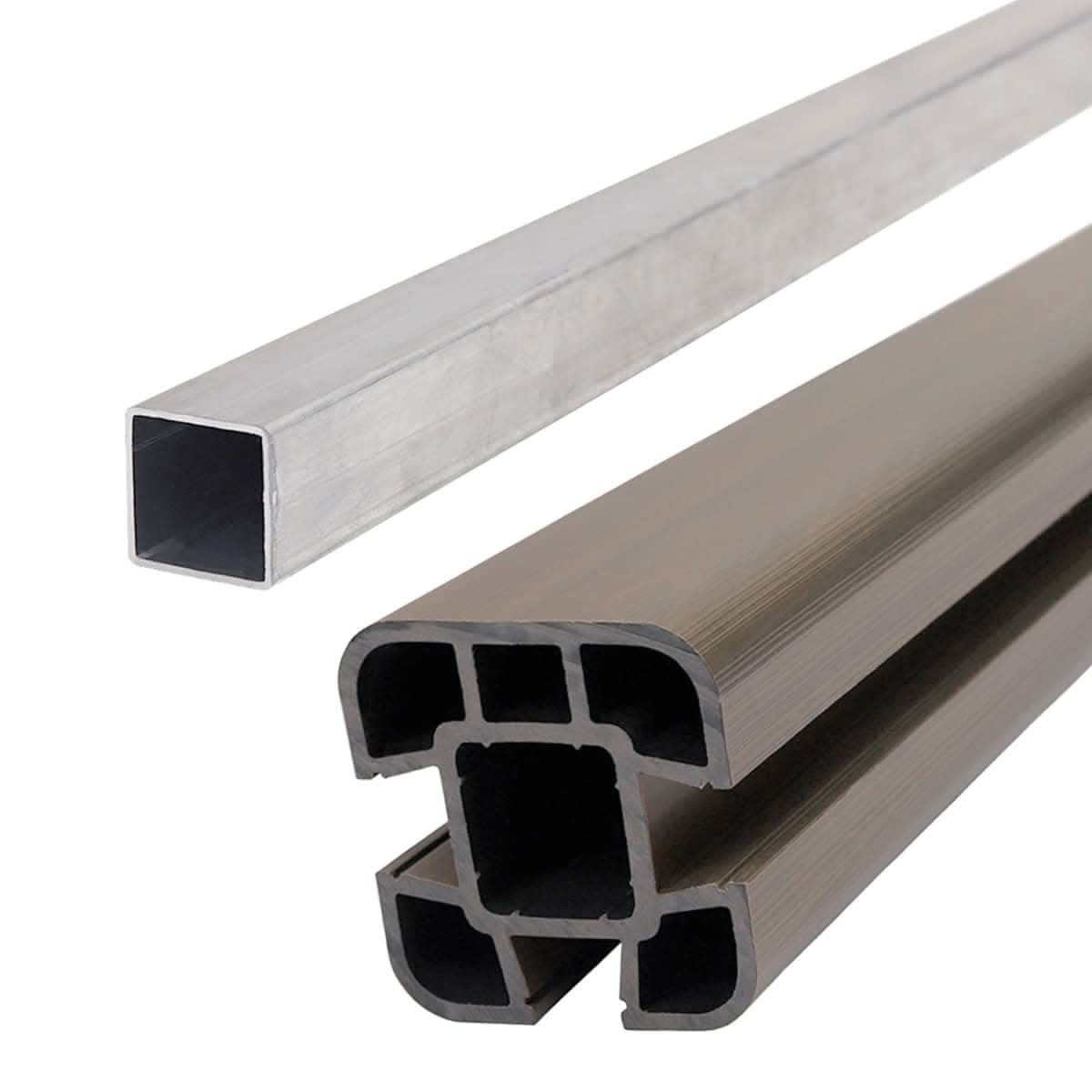1.8m Composite Fence Post Set For Soft Ground Silver Birch