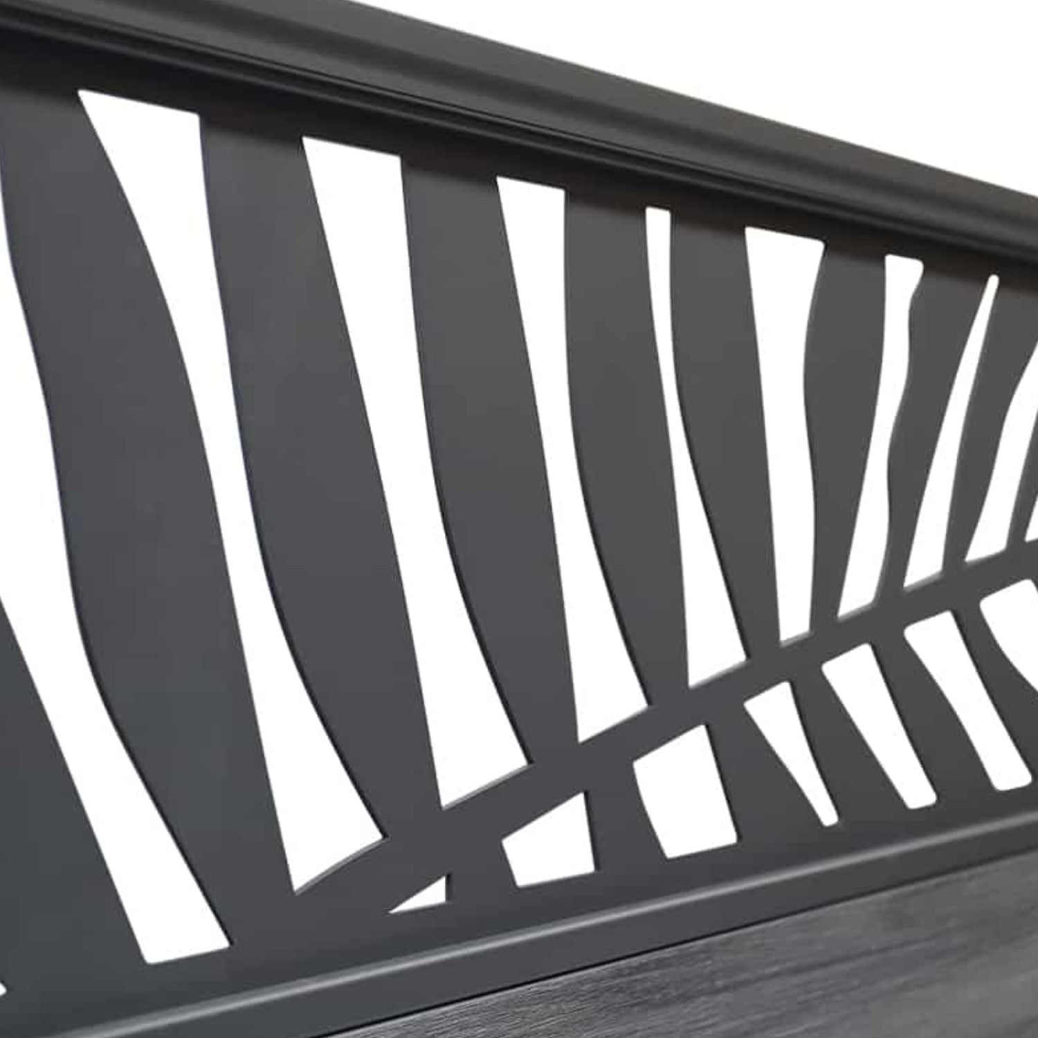 NeoTimber Slatted Composite Fence Panel Set With Leaf Screen - Natural aesthetic