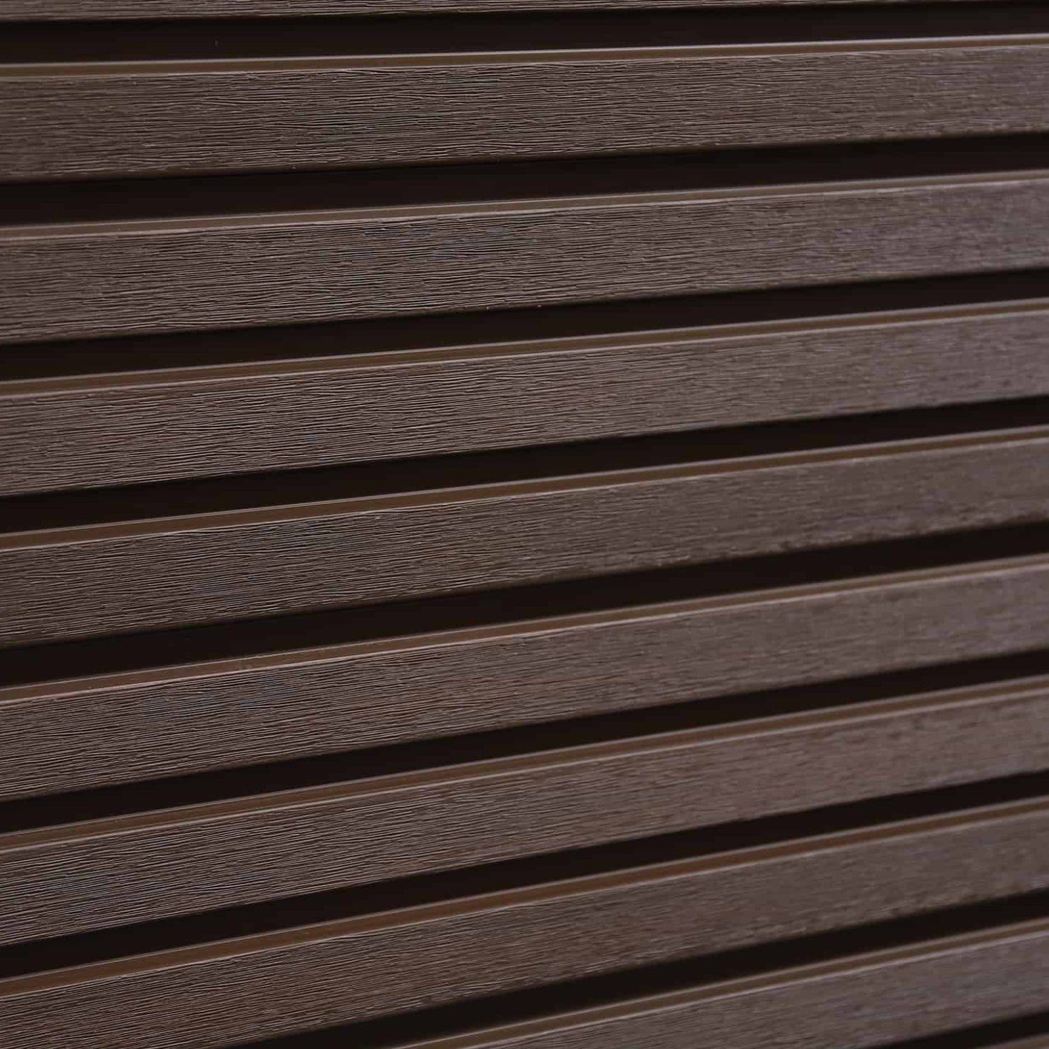 NeoTimber Slatted Composite Fence Panel Set With Linear Screen - Professional slatted design