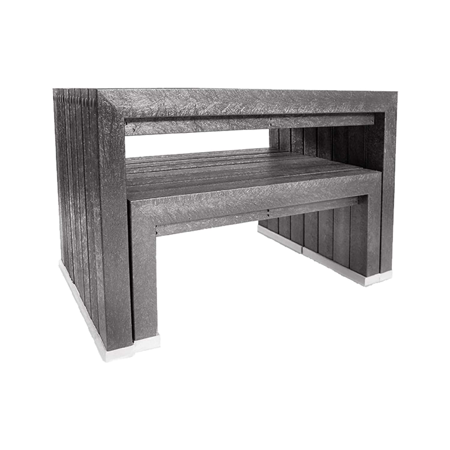 Recycled Plastic Space Saver Table & Bench Set