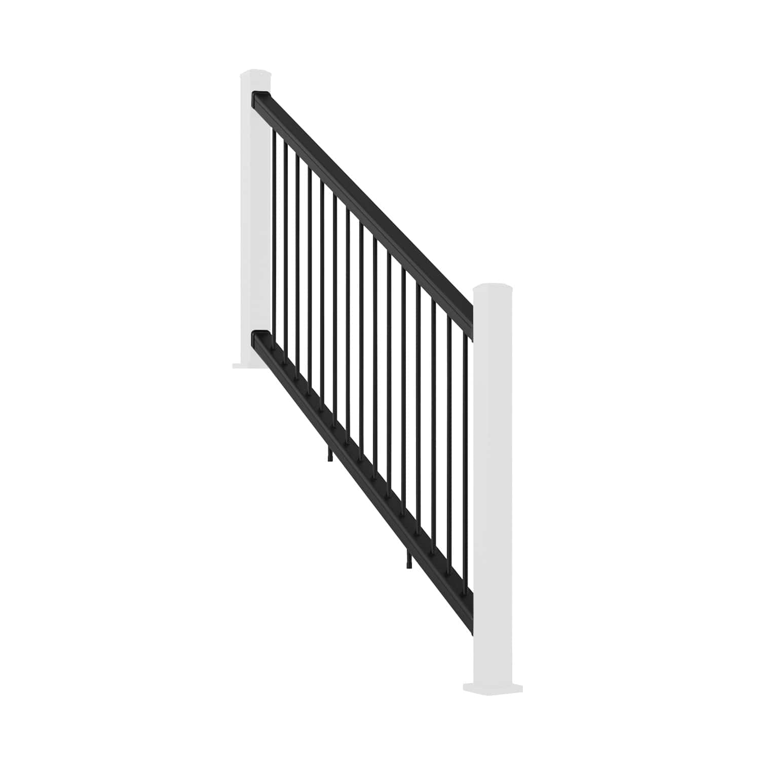 Angled Composite Balustrade Stair Railing Charcoal
