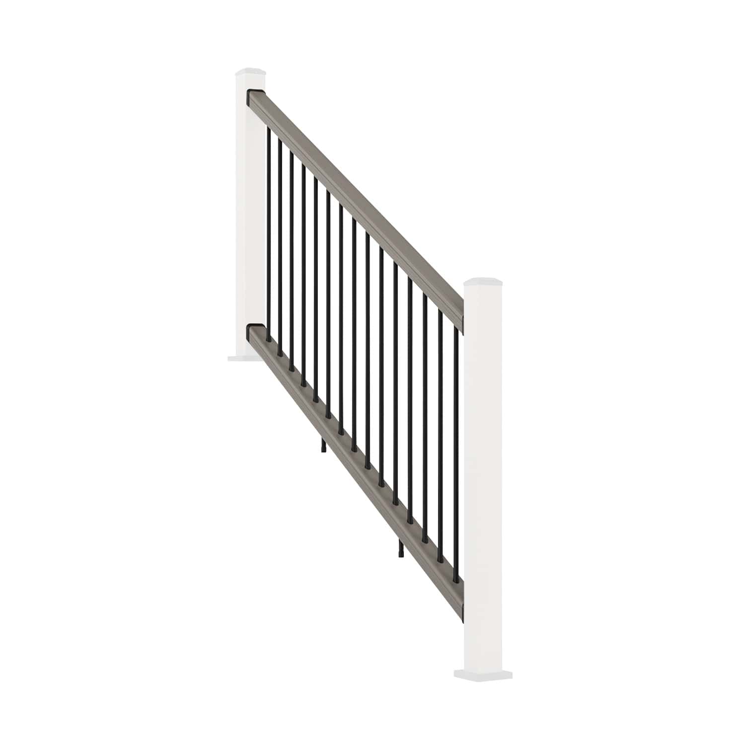 Angled Silver Birch Balustrade Stair Railing