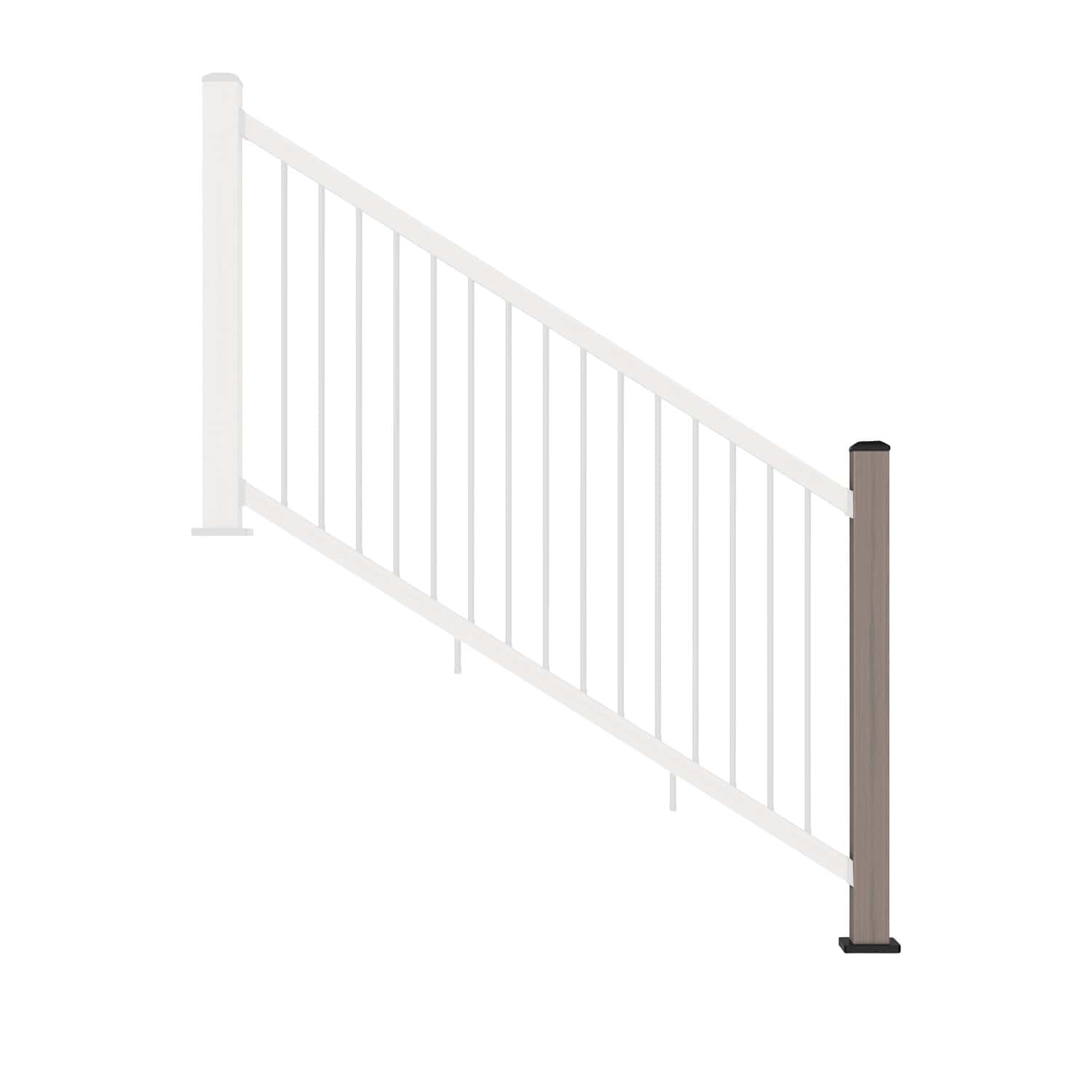 Ash White Balustrade Stair Post