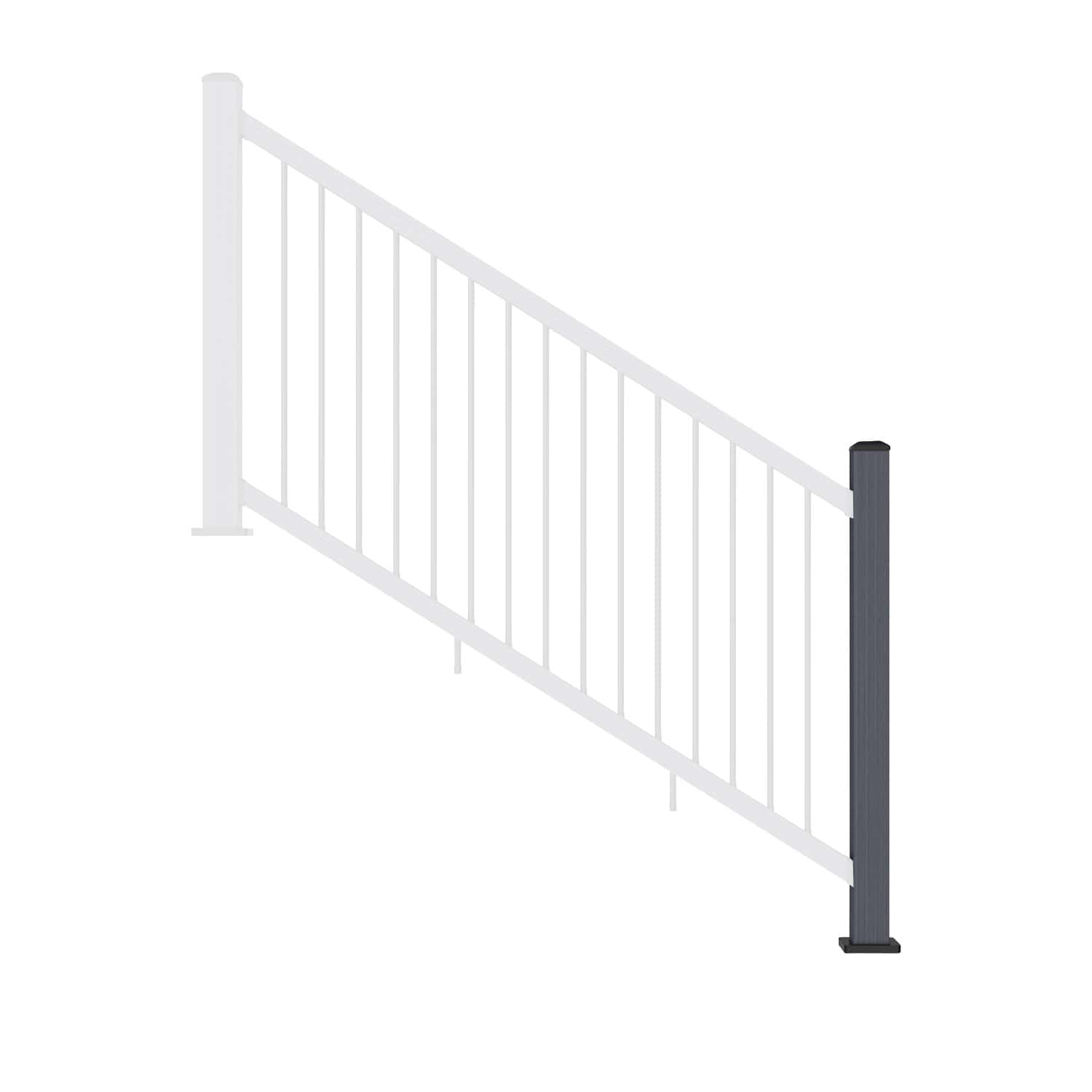 Grey Composite Balustrade Stair Post