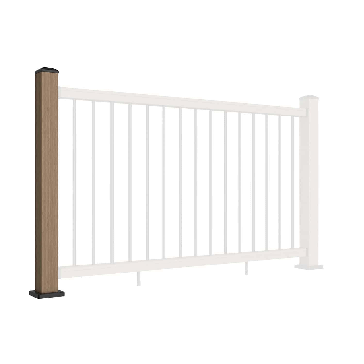 Oak Composite Balustrade Straight Railing Post
