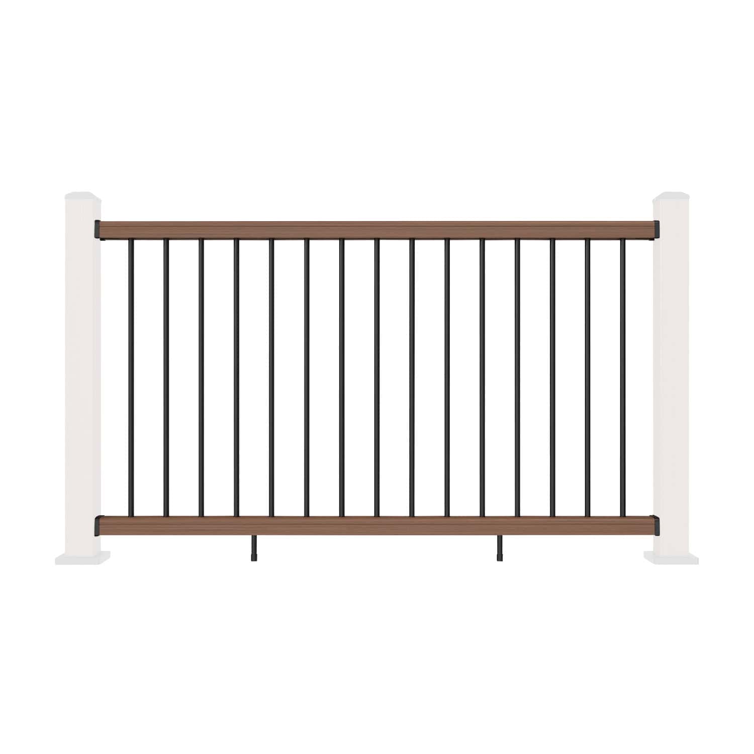 NeoTimber Composite Balustrade Straight Railing - Teak - Straight On