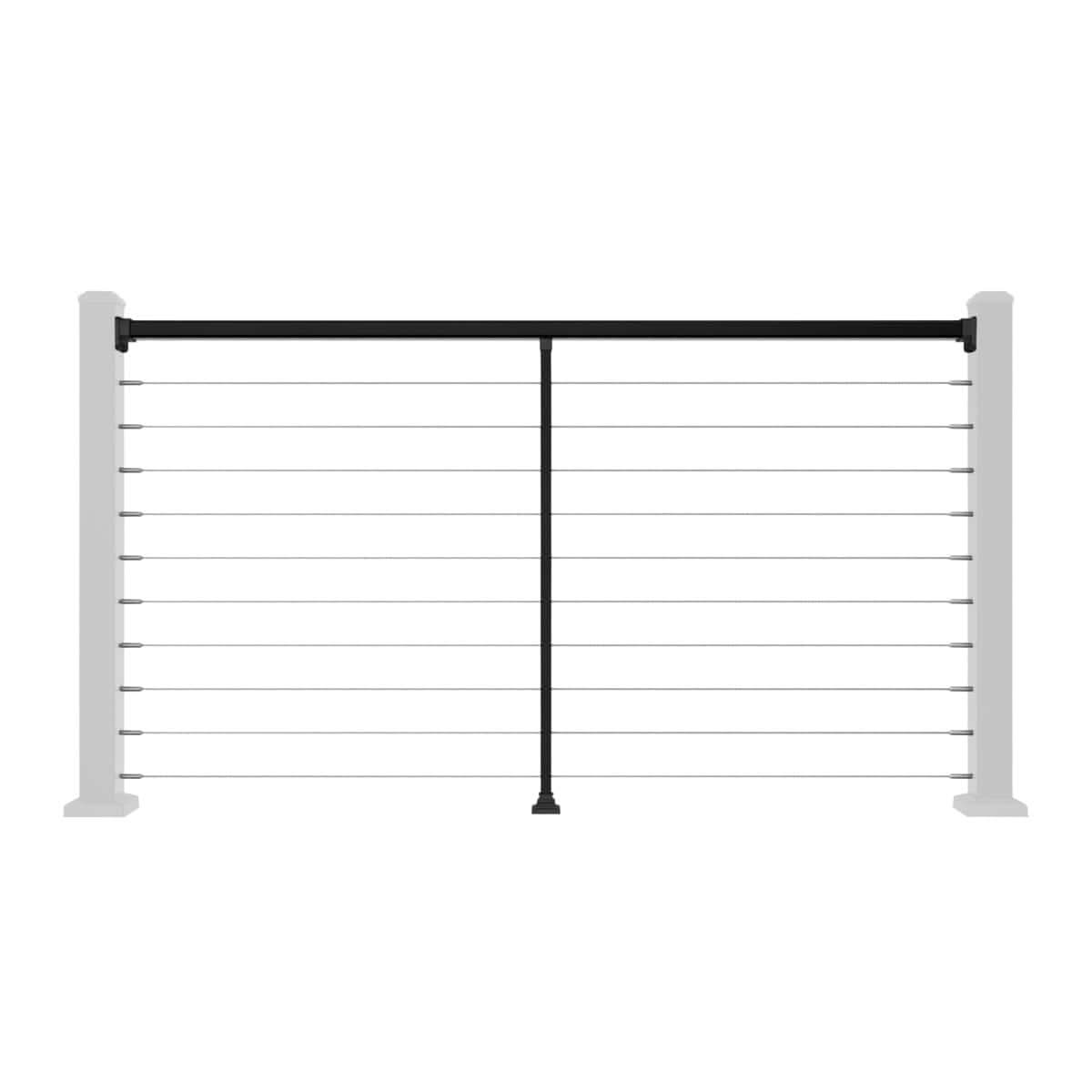 Aluminium Balustrade Wire Straight Railing Front On