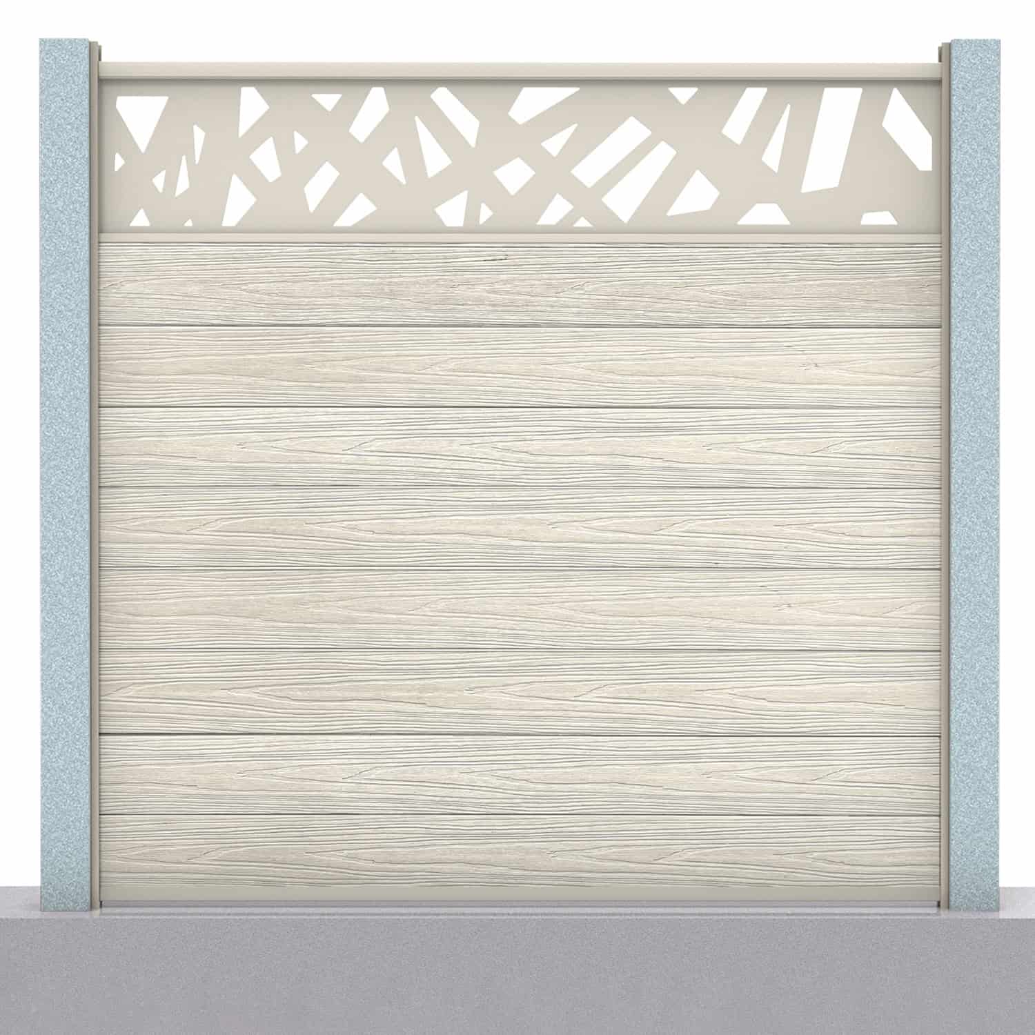 Deluxe Composite Fence Panel Set - Contemporary Design