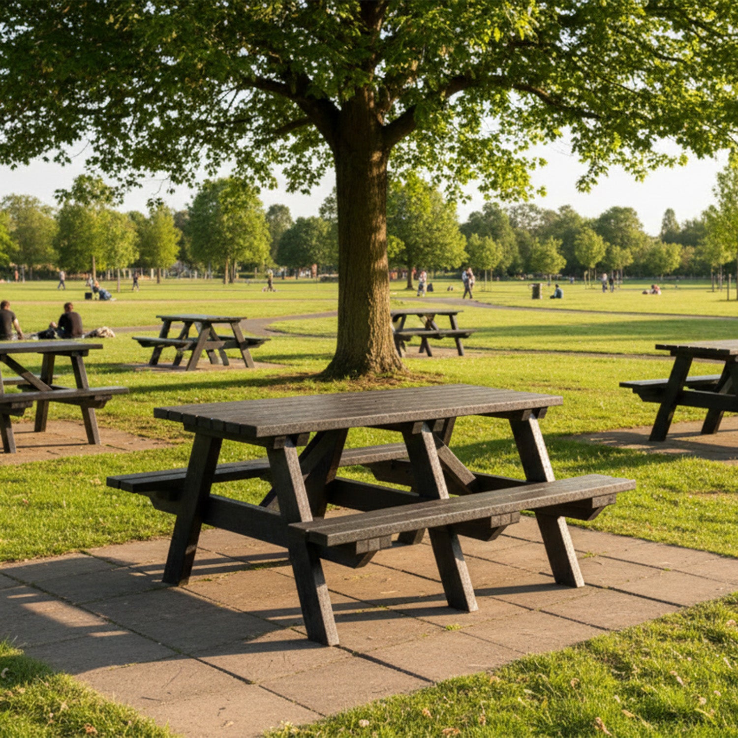 Recycled Plastic A-Frame Picnic Table - Perfect for communal usage