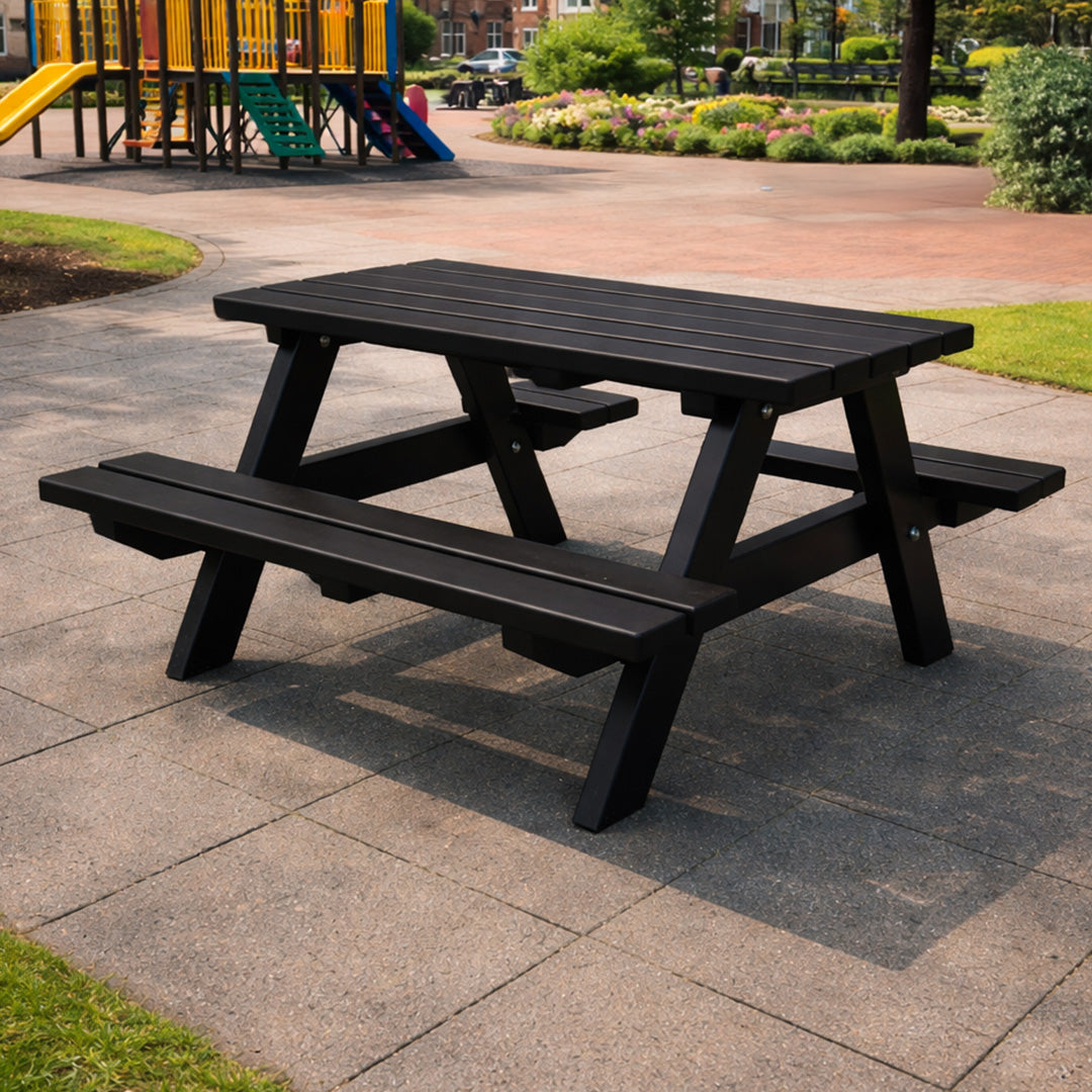Recycled Plastic Junior A-Frame Picnic Table - Supportive seating